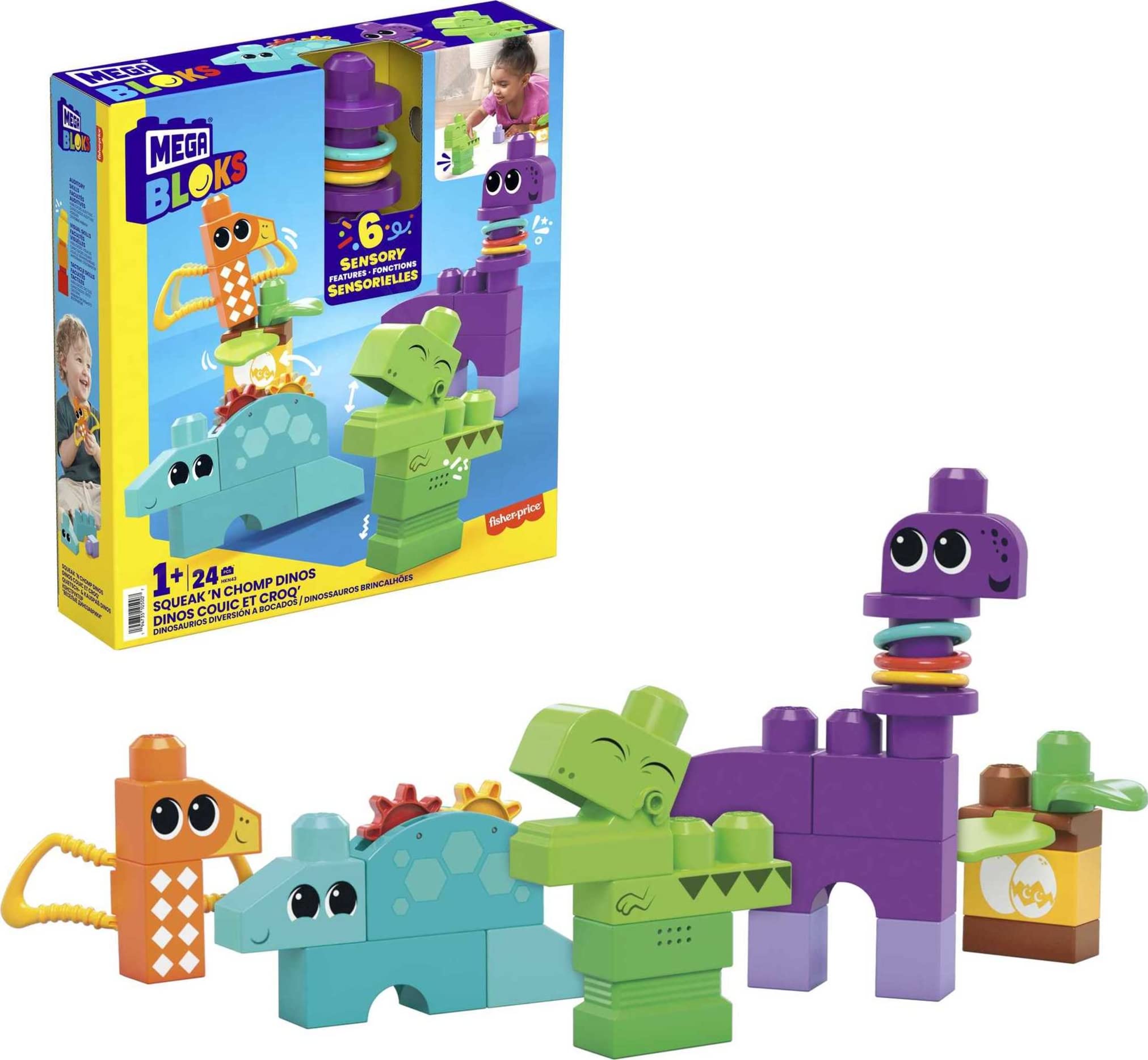 Foto 1 | Set De Juguetes Building Blocks Mega Bloks Fisher-price Para Niños Pequeños - Venta Internacional.