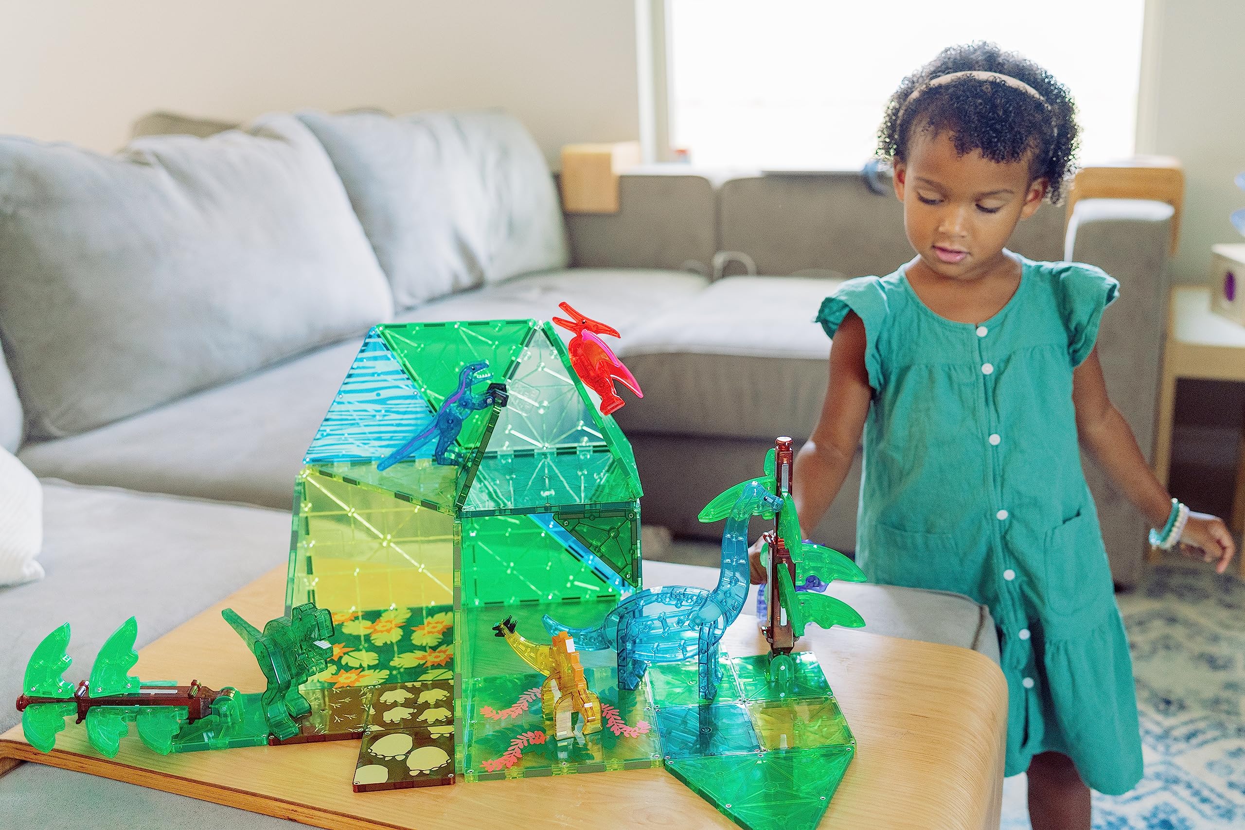 Foto 3 pulgar | Set De Construcción Magna-tiles Dino World Xl De 50 Piezas Con 6 Dinosaurios - Venta Internacional.