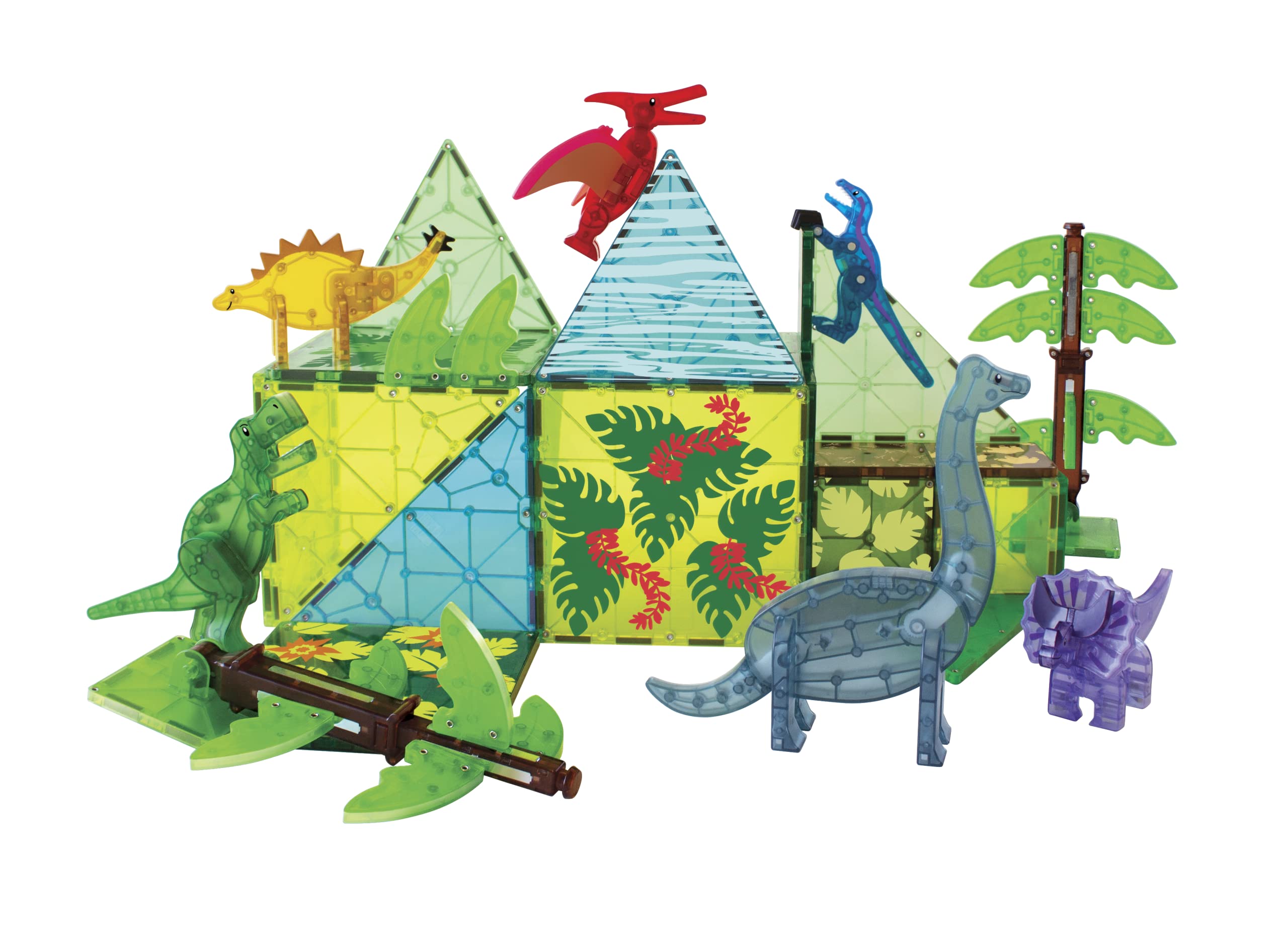 Foto 6 pulgar | Set De Construcción Magna-tiles Dino World Xl De 50 Piezas Con 6 Dinosaurios - Venta Internacional.