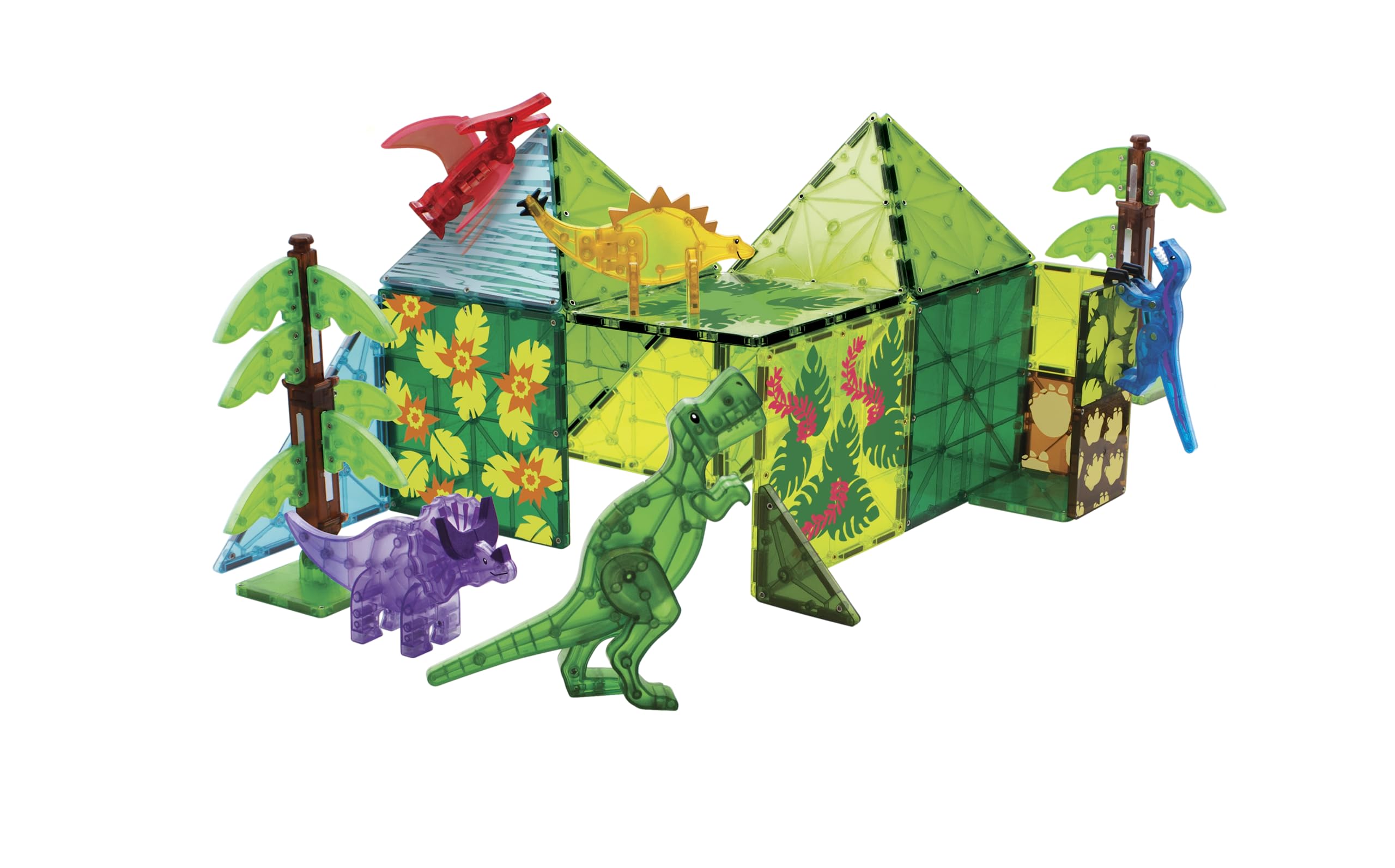 Foto 7 pulgar | Set De Construcción Magna-tiles Dino World Xl De 50 Piezas Con 6 Dinosaurios - Venta Internacional.