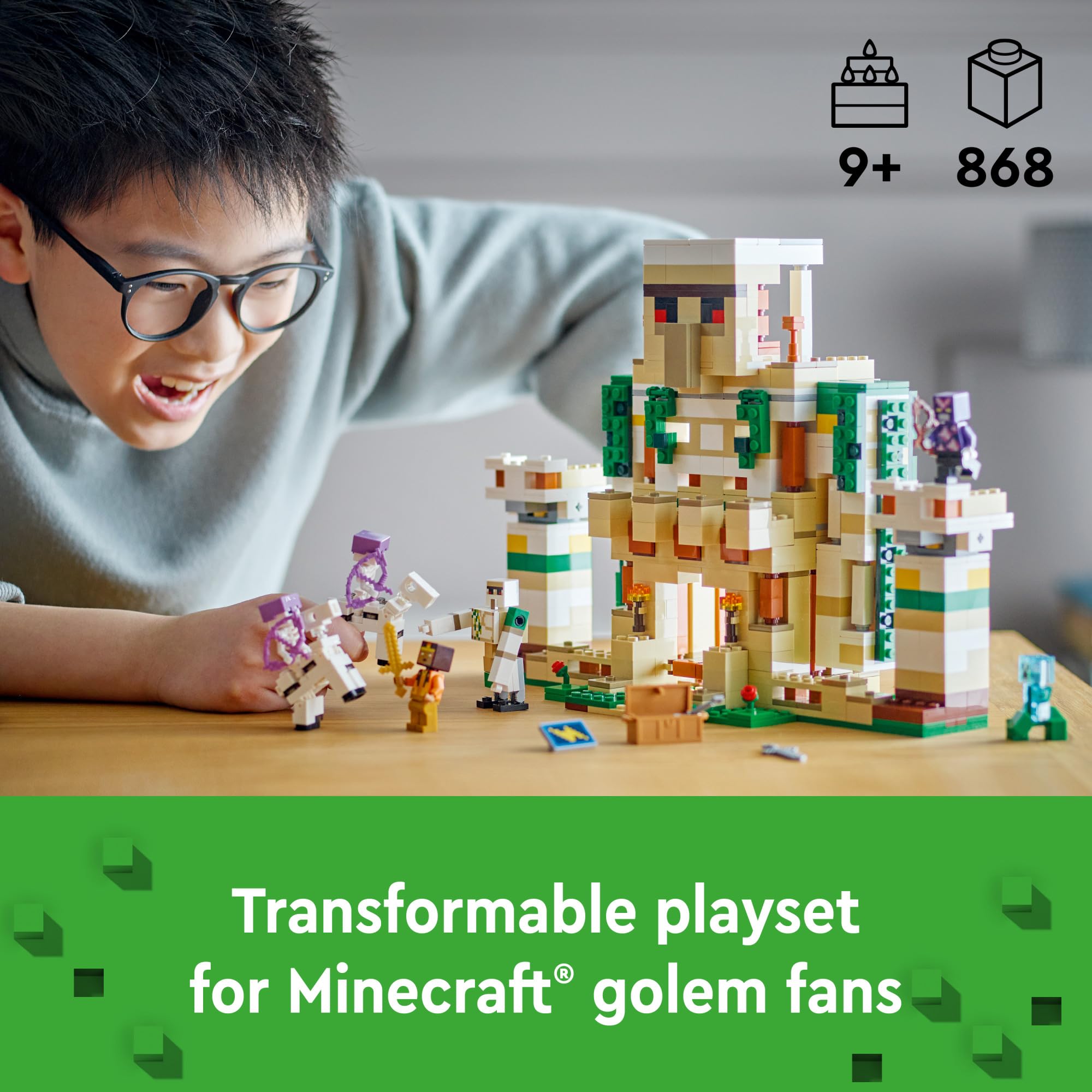 Foto 3 pulgar | Set De Juguetes De Construcción Lego Minecraft The Iron Golem Fortress 21250 - Venta Internacional.
