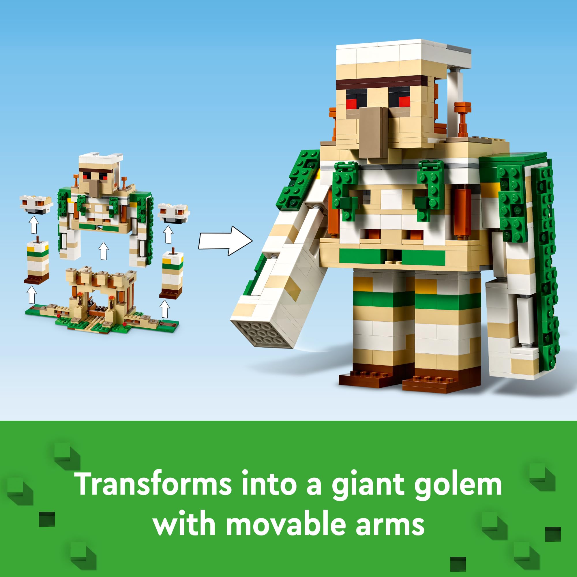 Foto 6 | Set De Juguetes De Construcción Lego Minecraft The Iron Golem Fortress 21250 - Venta Internacional.