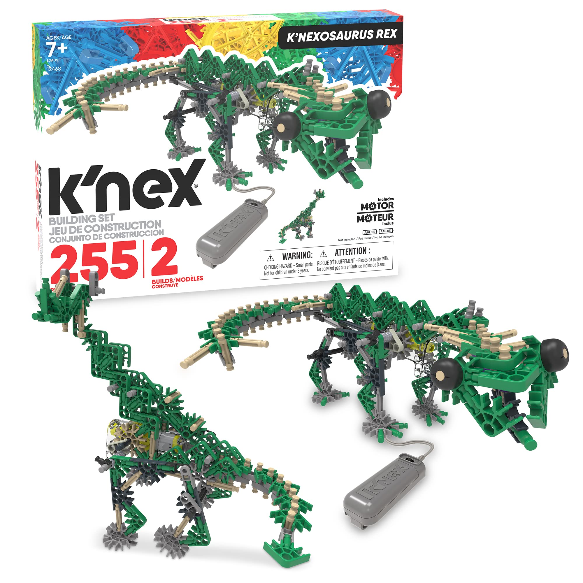 Set De Construcción K'nexosaurus Rex 255 Piezas Con Movimiento Motorizado - Venta Internacional.