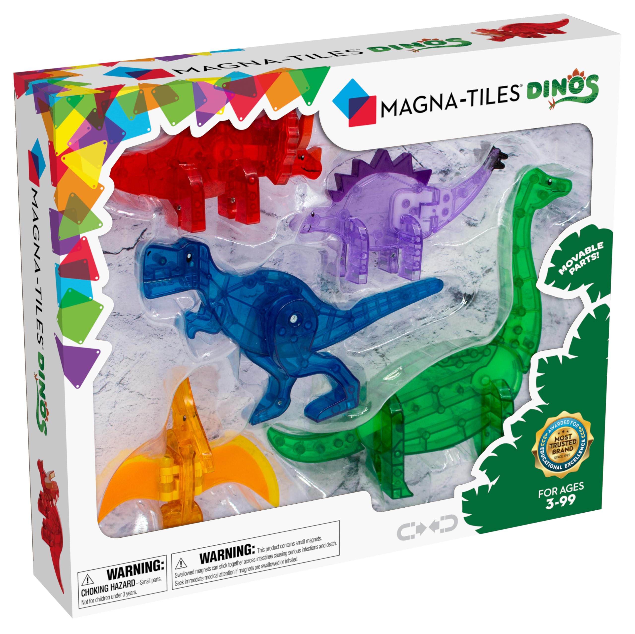 Set De Construcción Magnética Magna-tiles Dinos De 5 Piezas - Venta Internacional.