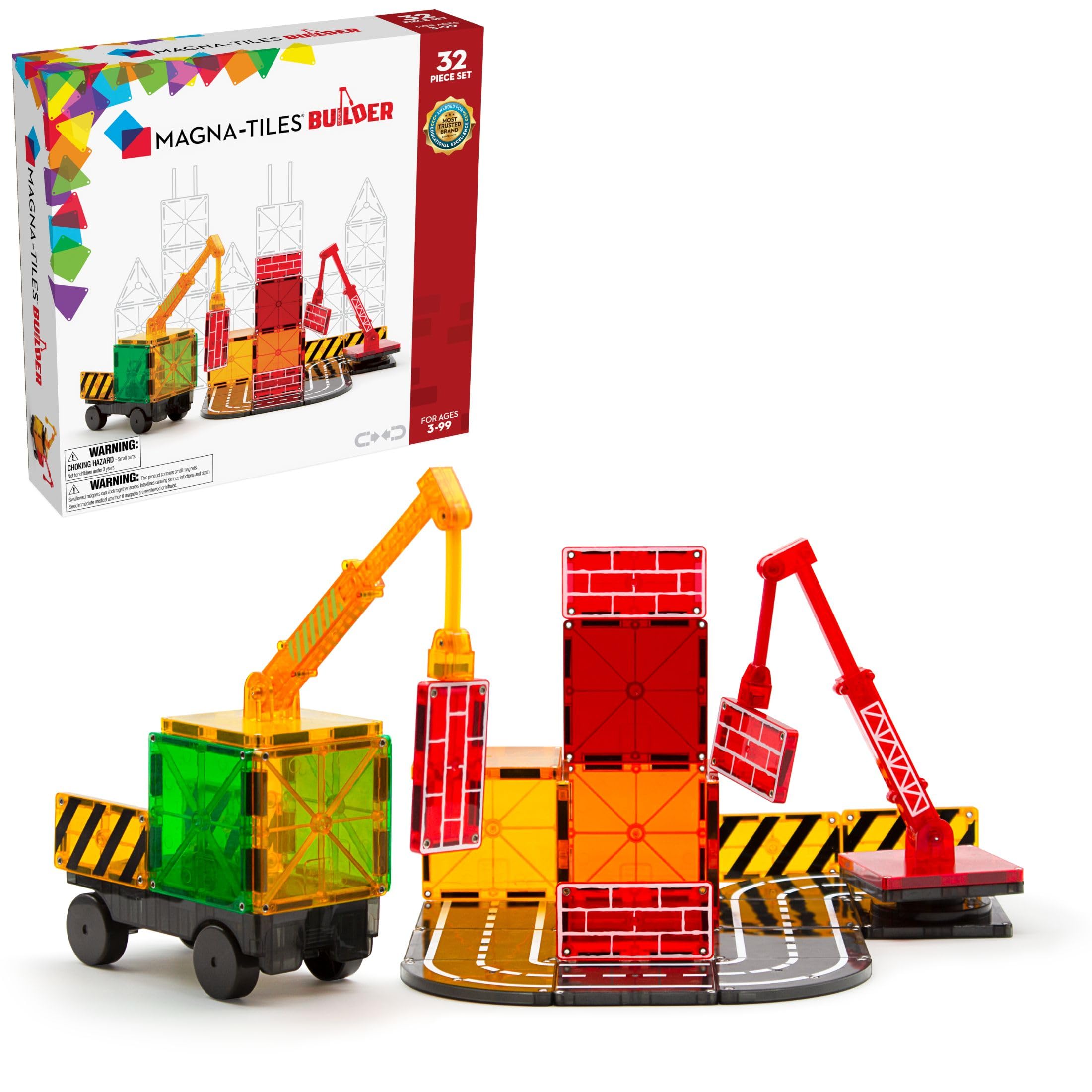 Set De Construcción Magna-tiles Builder 32 Piezas Magnéticas - Venta Internacional.