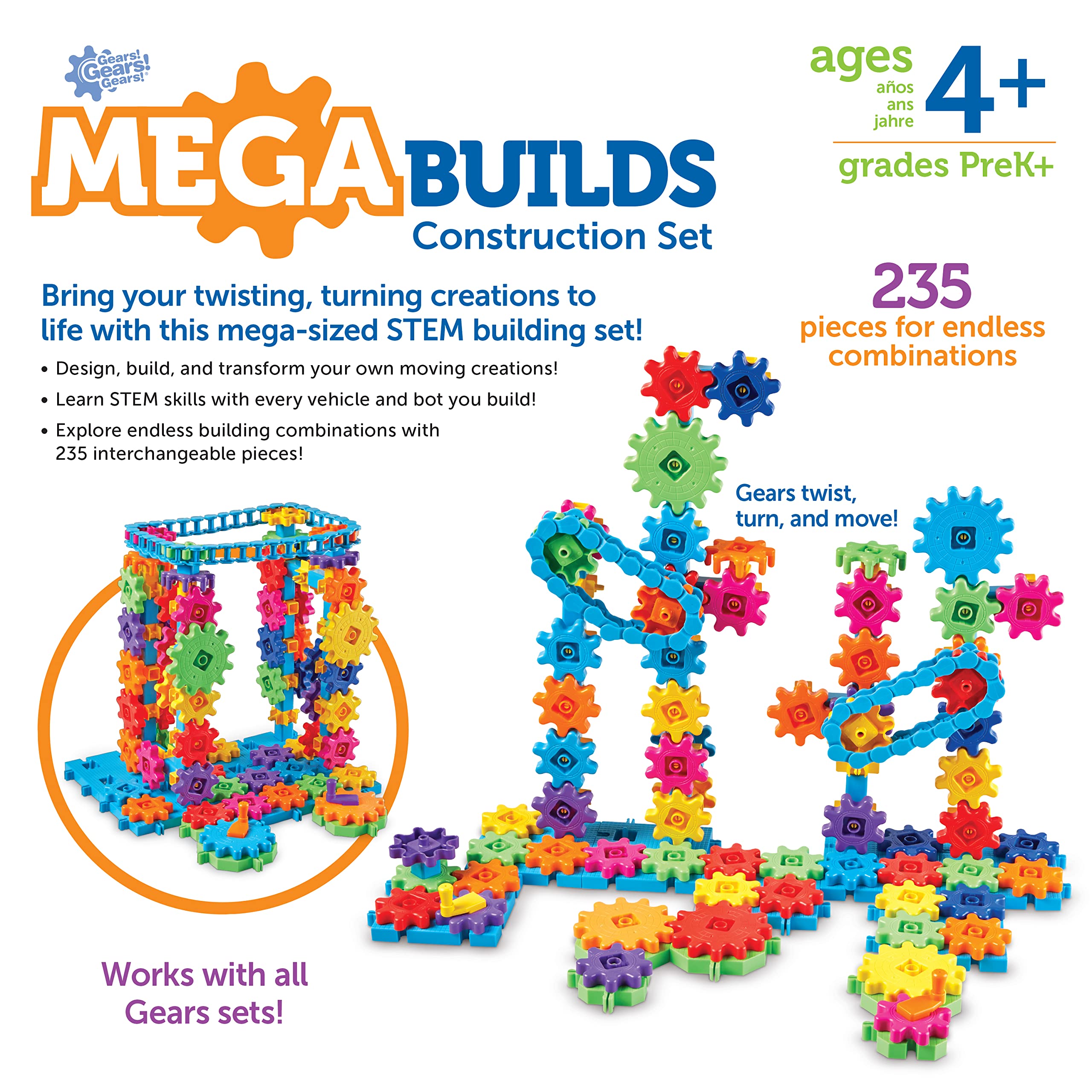 Foto 6 pulgar | Building Set Learning Resources Gears! ¡engranajes! ¡engranajes! Mega - Venta Internacional.