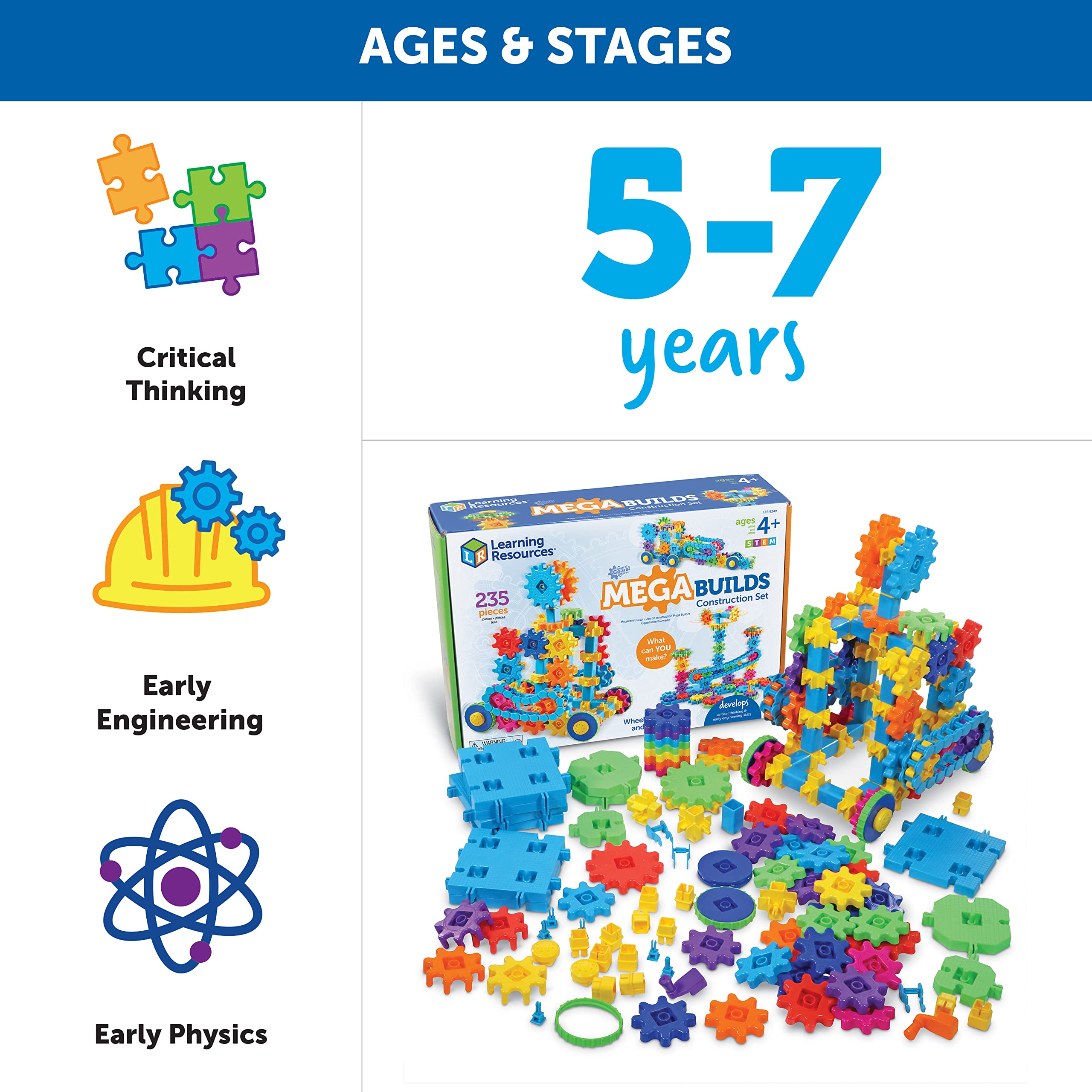 Foto 7 pulgar | Building Set Learning Resources Gears! ¡engranajes! ¡engranajes! Mega - Venta Internacional.