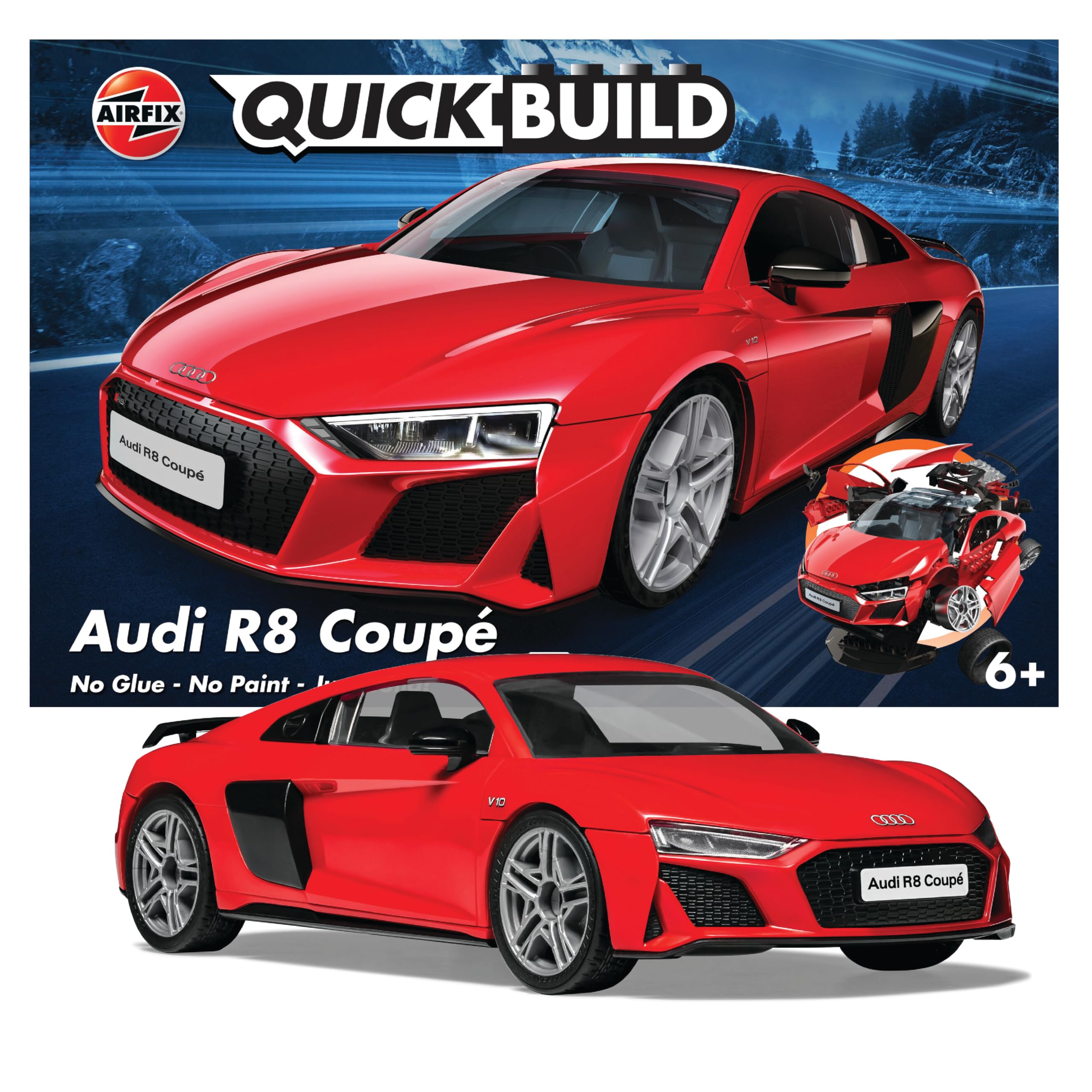 Maqueta De Coche Airfix Quickbuild De Plástico Para Audi R8 Coupé - Venta Internacional.