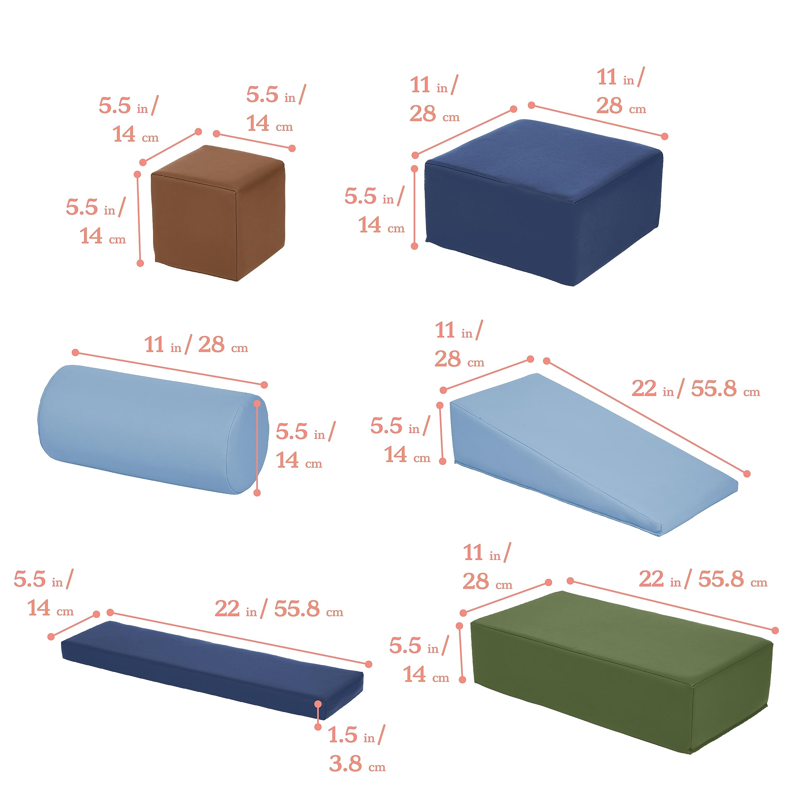 Foto 3 pulgar | Softzone Soft Builder Blocks Ecr4kids Earthtone, 16 Piezas - Venta Internacional.