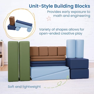 Foto 3 | Softzone Soft Builder Blocks Ecr4kids Earthtone, 16 Piezas - Venta Internacional.