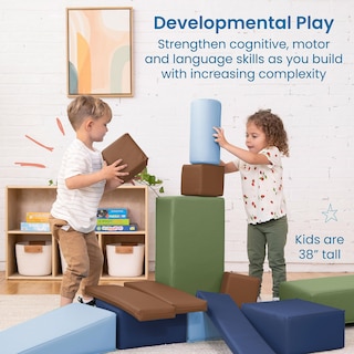 Foto 4 | Softzone Soft Builder Blocks Ecr4kids Earthtone, 16 Piezas - Venta Internacional.