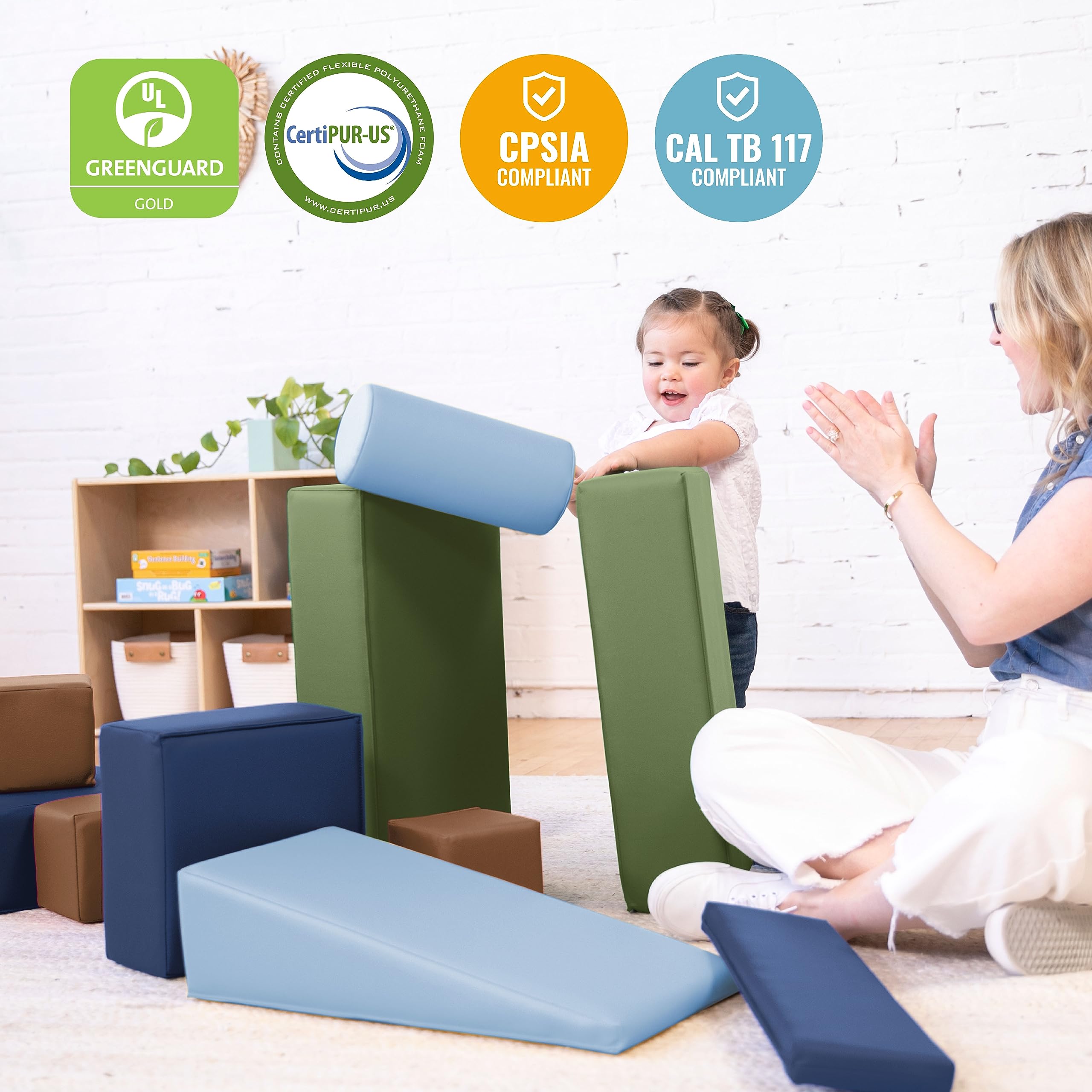 Foto 6 pulgar | Softzone Soft Builder Blocks Ecr4kids Earthtone, 16 Piezas - Venta Internacional.