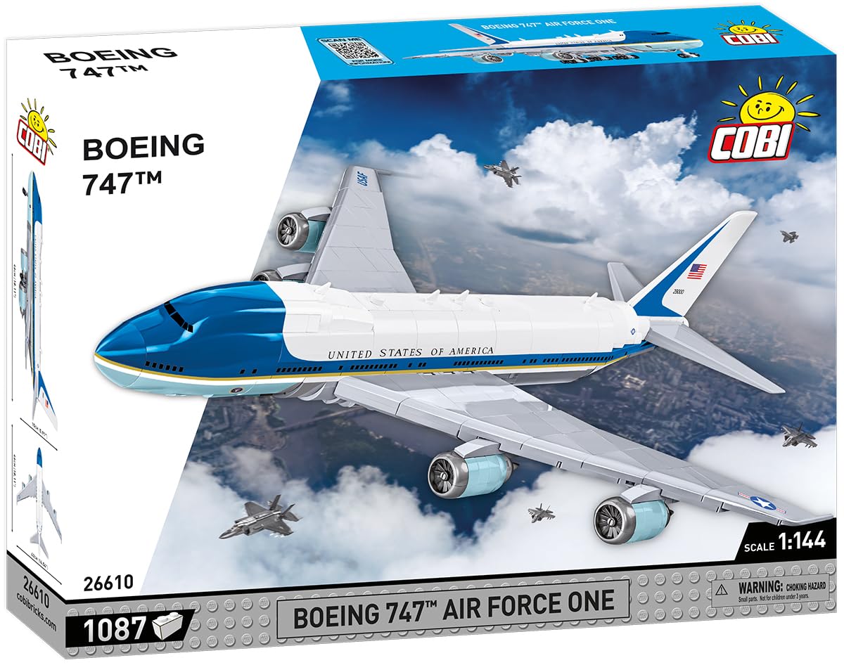 Foto 3 pulgar | Avión Cobi Boeing 747 Air Force One Con 1087 Piezas - Venta Internacional.