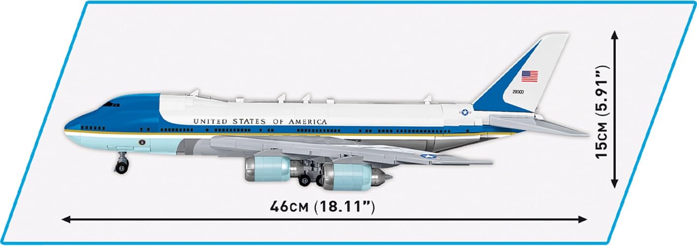 Foto 4 pulgar | Avión Cobi Boeing 747 Air Force One Con 1087 Piezas - Venta Internacional.