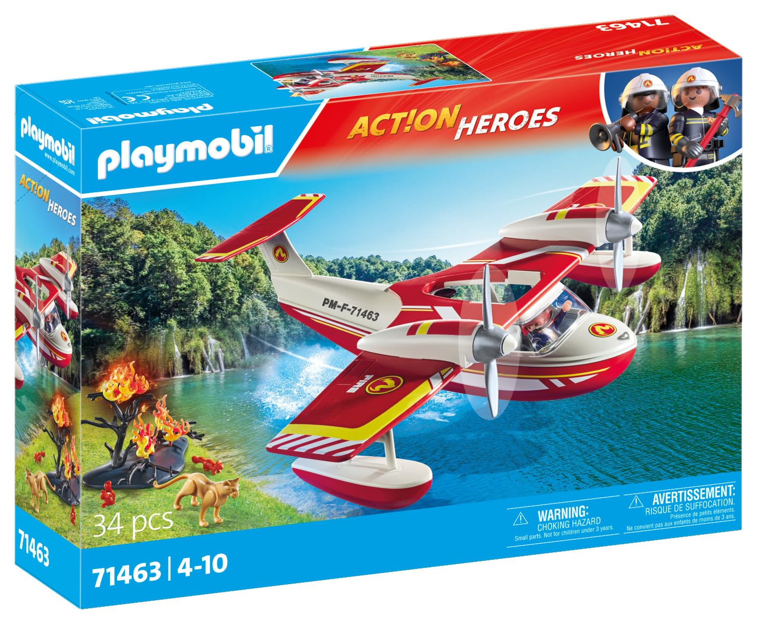 Foto 3 pulgar | Hidroavión De Extinción De Incendios De Juguete Playmobil Con Figura Y Accesorios - Venta Internacional.