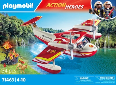 Foto 4 | Hidroavión De Extinción De Incendios De Juguete Playmobil Con Figura Y Accesorios - Venta Internacional.