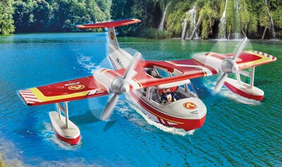Foto 7 | Hidroavión De Extinción De Incendios De Juguete Playmobil Con Figura Y Accesorios - Venta Internacional.