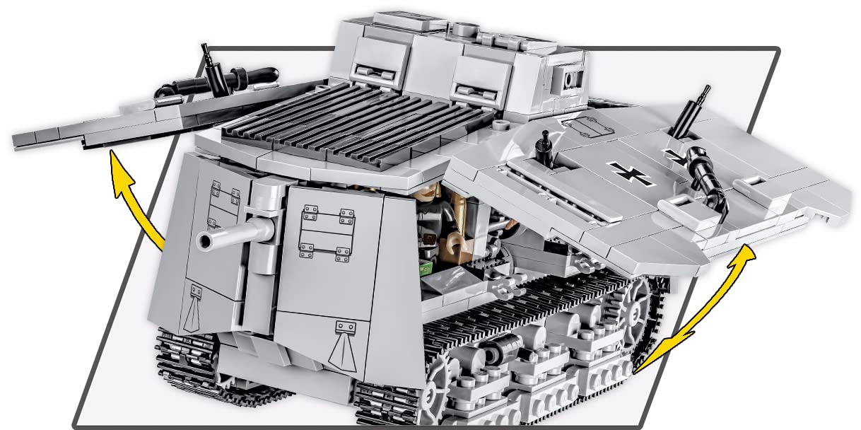 Foto 7 pulgar | Tanque Building Blocks Cobi Historical Collection Great War A7v, 840 Unidades - Venta Internacional.