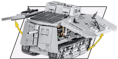 Foto 6 | Tanque Building Blocks Cobi Historical Collection Great War A7v, 840 Unidades - Venta Internacional.