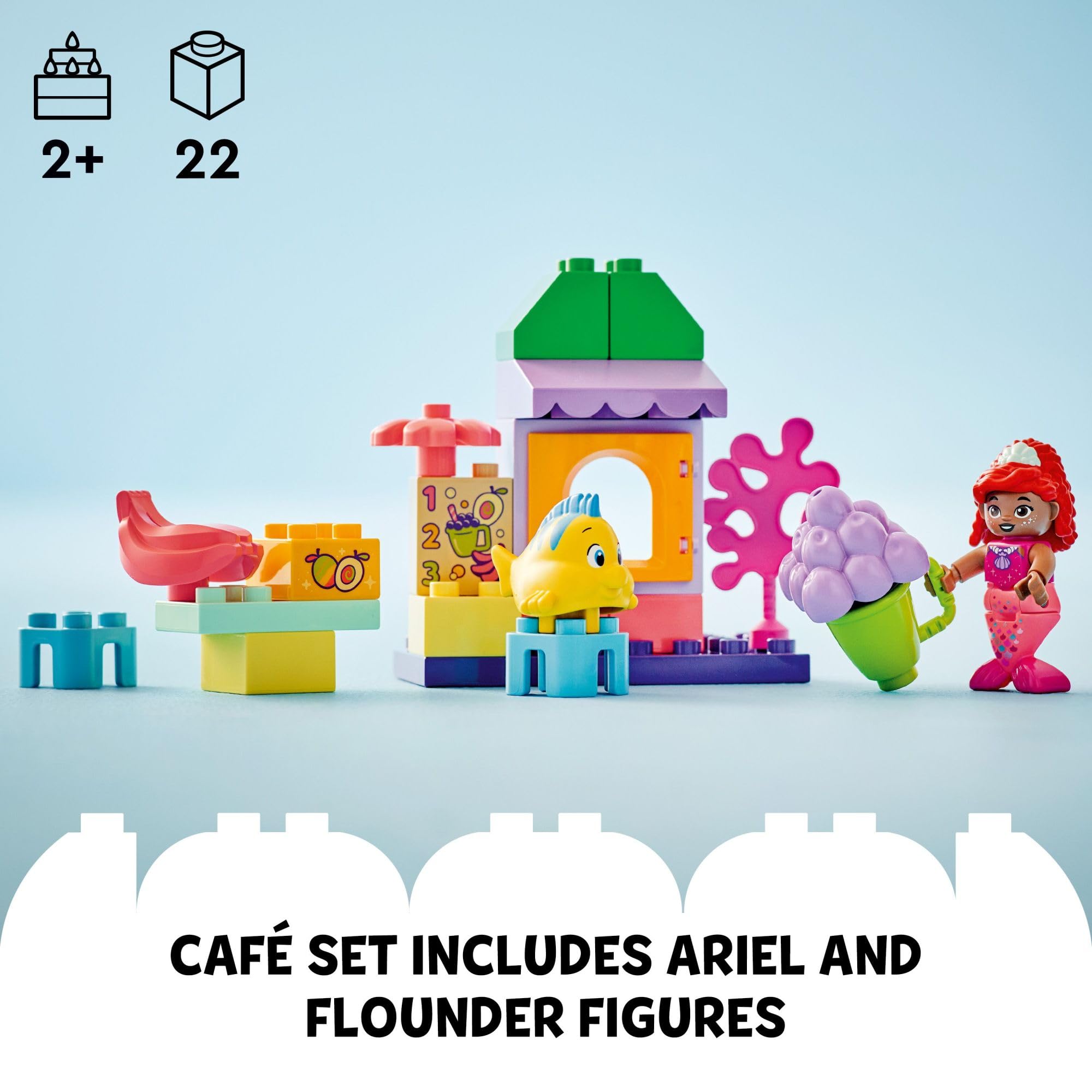 Foto 5 pulgar | Set De Construcción Lego Duplo Disney Ariel And Flounder's Café Stand - Venta Internacional.