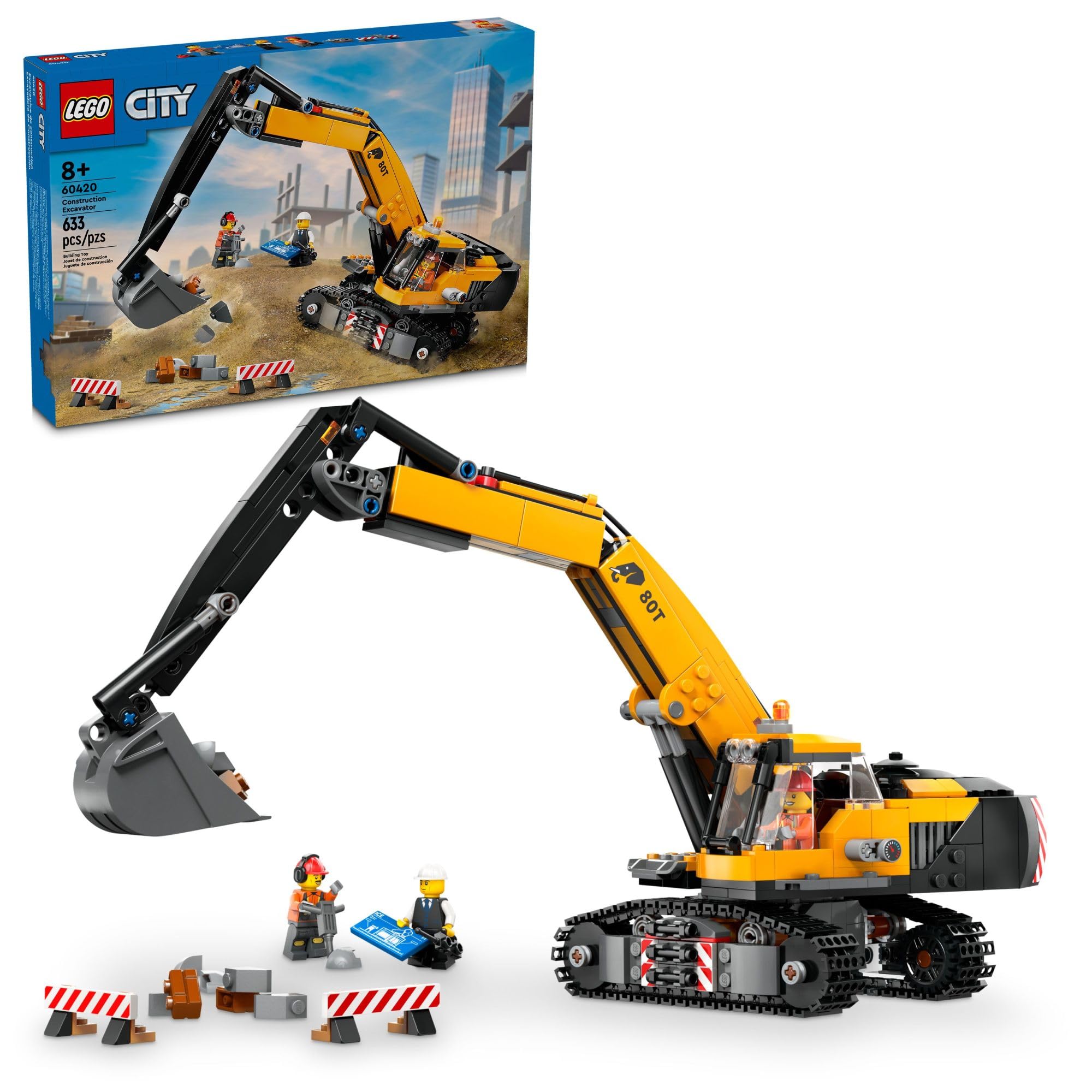 Excavadora De Construcción De Juguete Lego City 60420 Para Niños Mayores De 8 Años - Venta Internacional.