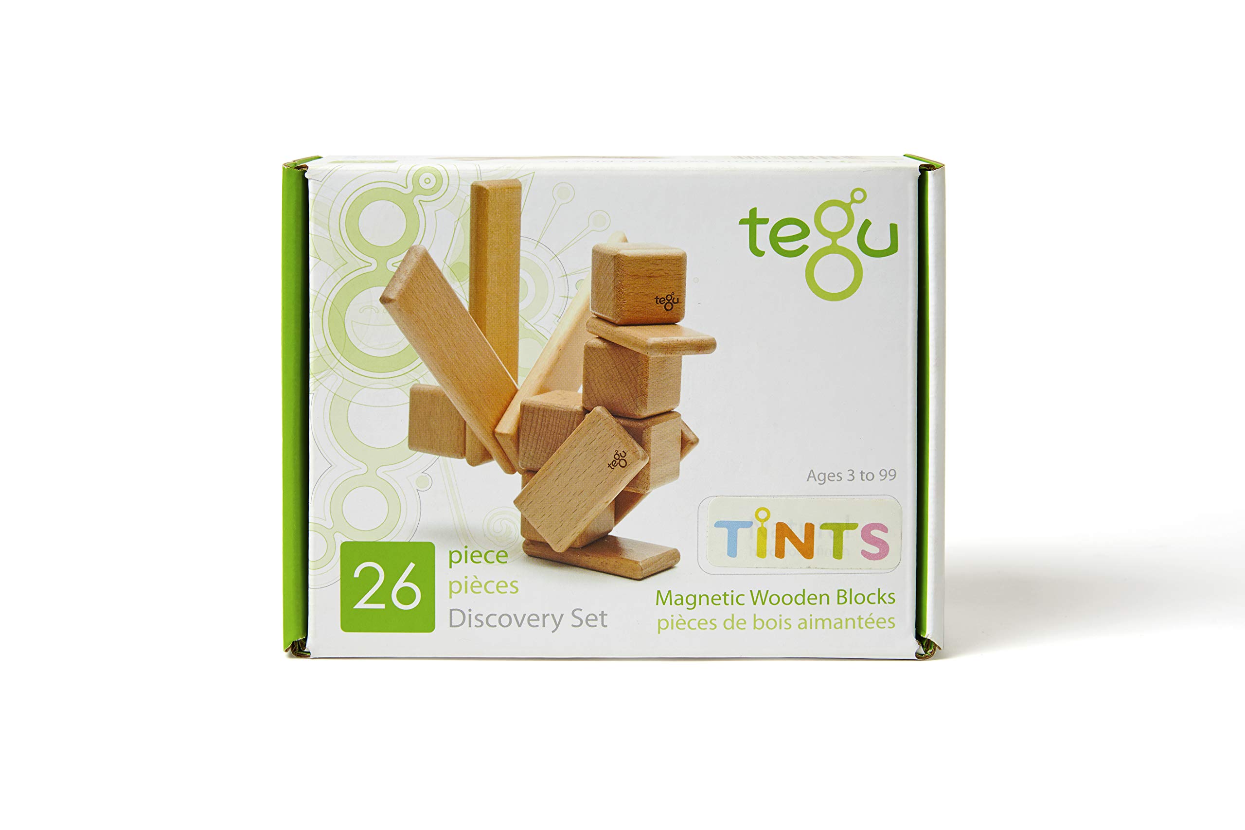 Juego De Bloques Magnéticos De Madera Tegu Discovery, 26 Piezas, De 1 A 99 Años - Venta Internacional.