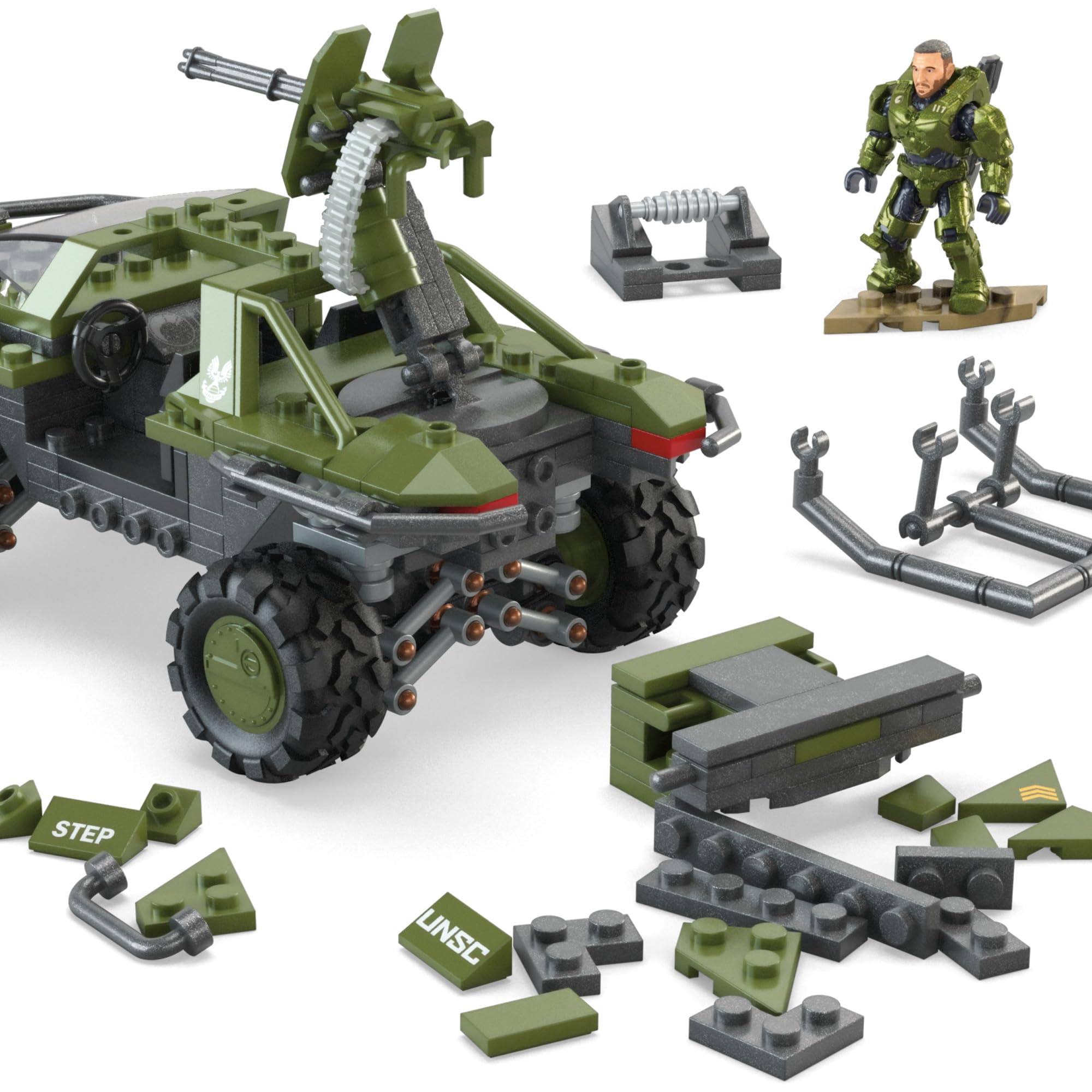 Foto 6 pulgar | Set De Juguetes De Construcción Mega Halo The Series Fleetcom Warthog Atv - Venta Internacional.