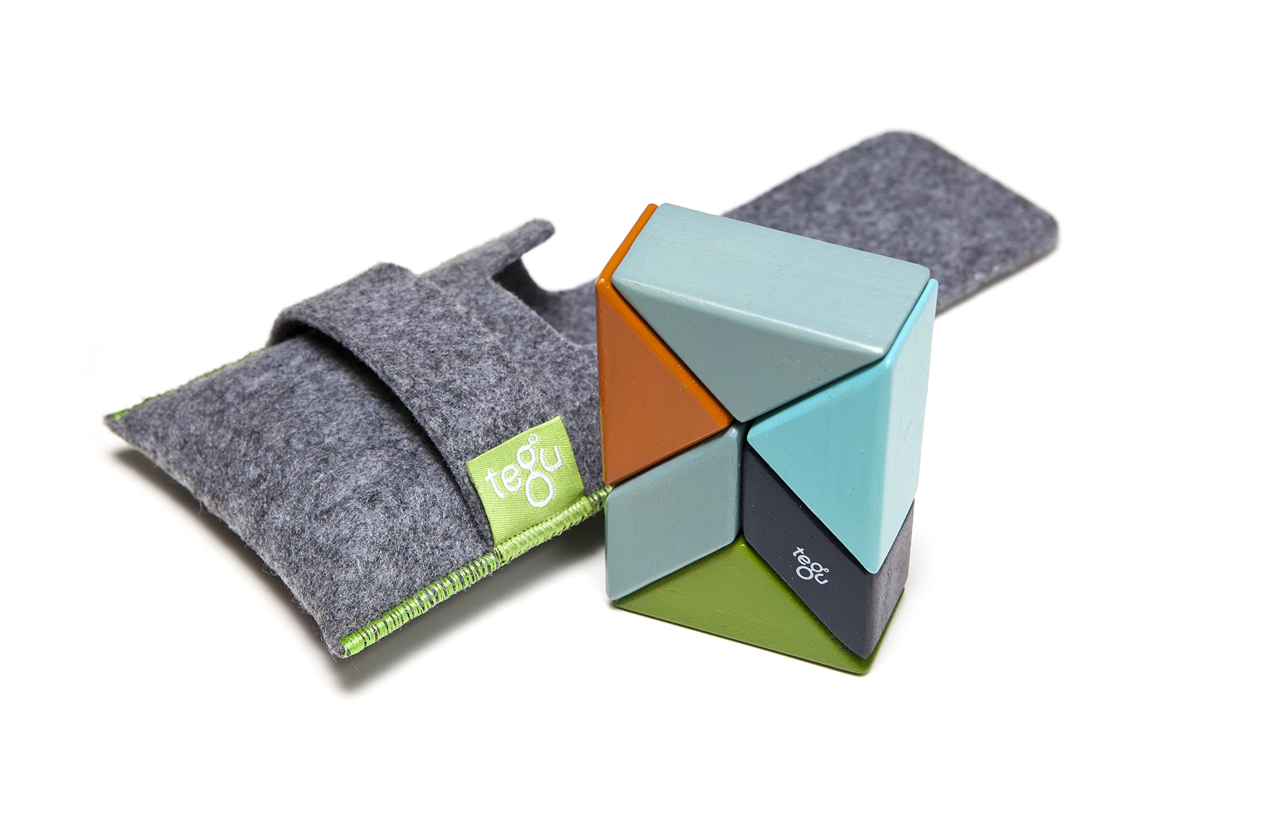 Foto 4 | Juego De 6 Bloques Magnéticos De Madera Con Forma De Prisma De Bolsillo Toy Tegu - Venta Internacional.