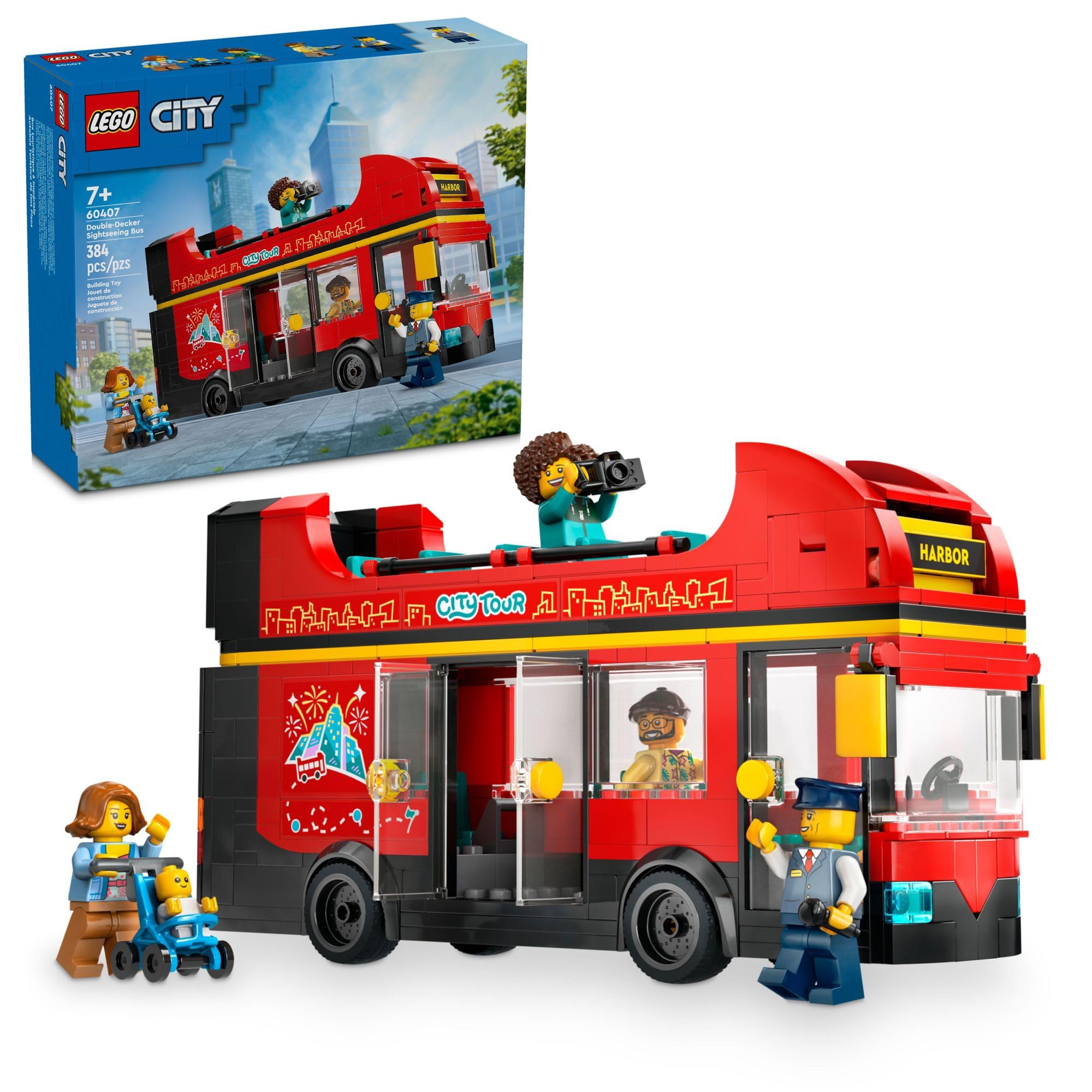 Foto 2 pulgar | Set De Vehículos De Juguete Lego City Red De Autobús Turístico De Dos Pisos - Venta Internacional.