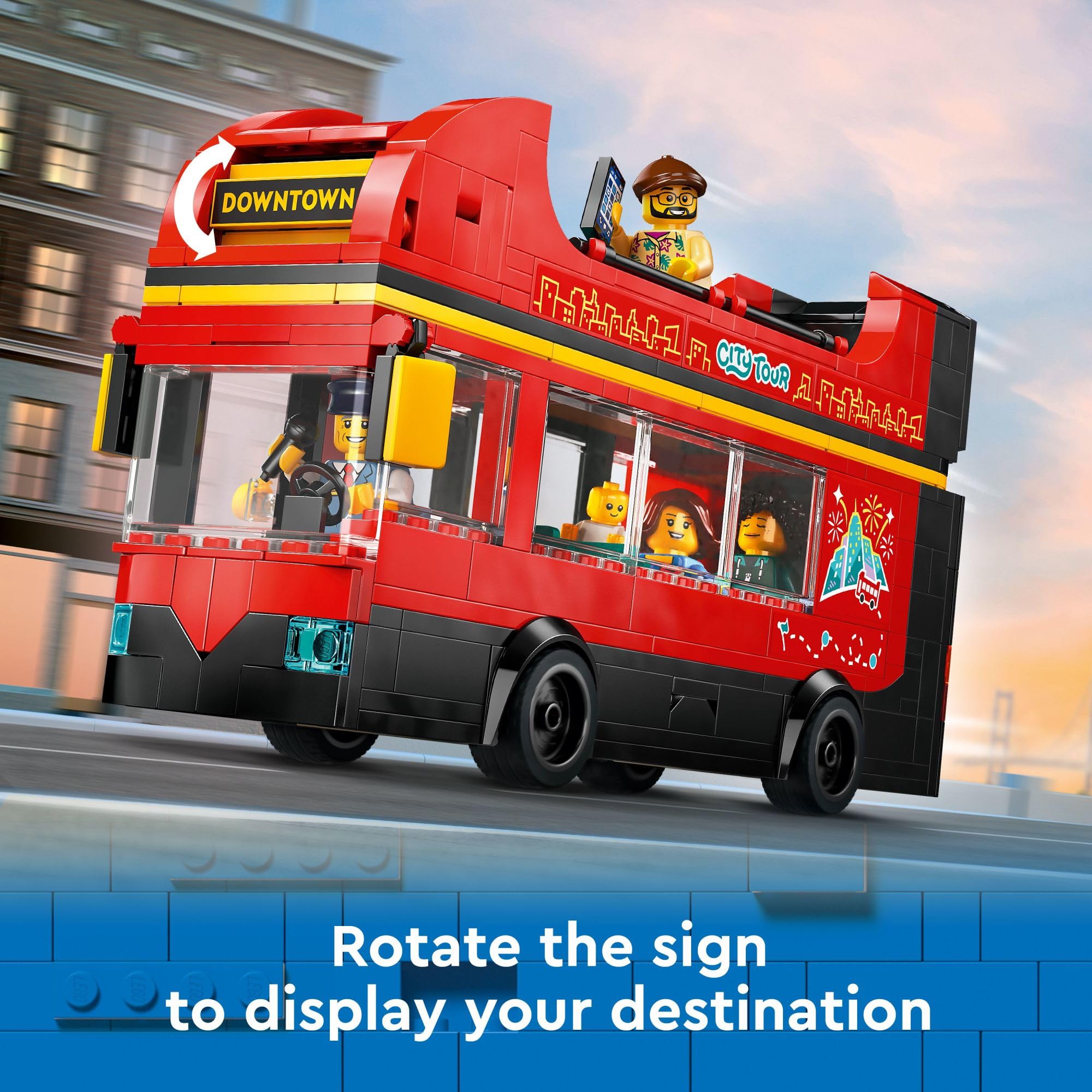 Foto 4 | Set De Vehículos De Juguete Lego City Red De Autobús Turístico De Dos Pisos - Venta Internacional.