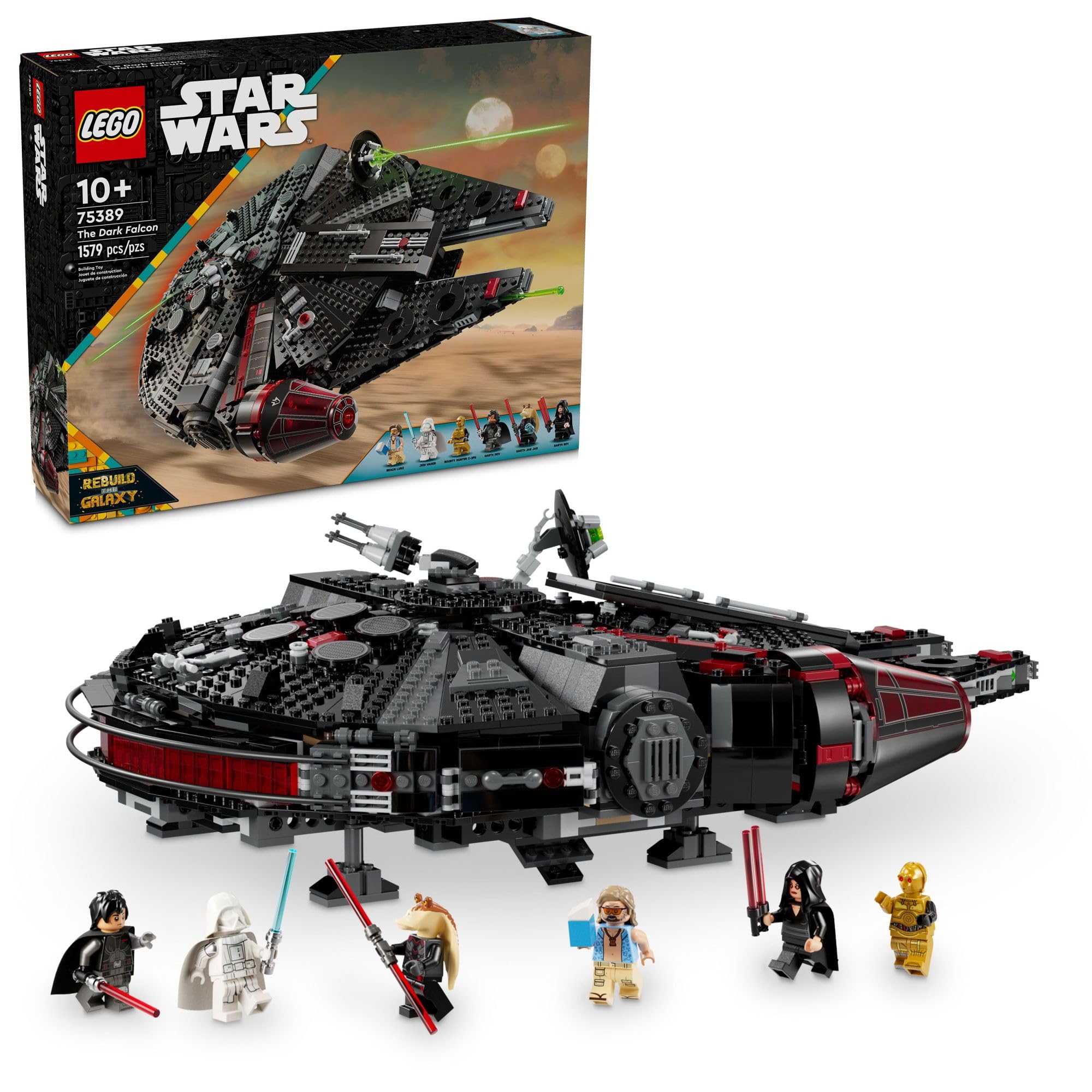 Foto 2 pulgar | Juguete Lego Star Wars The Dark Falcon Starship 75389 Con 6 Minifiguras - Venta Internacional.