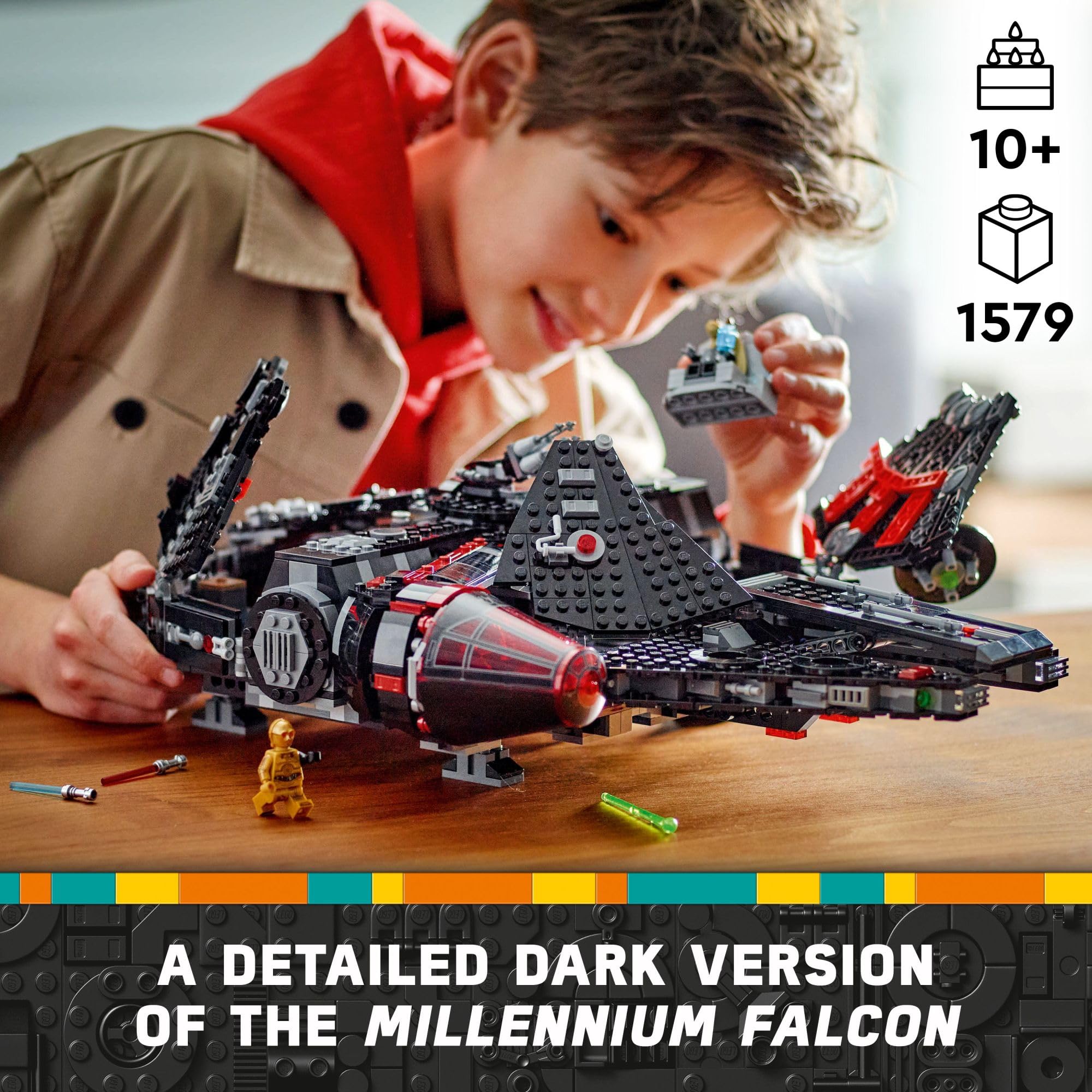 Foto 3 pulgar | Juguete Lego Star Wars The Dark Falcon Starship 75389 Con 6 Minifiguras - Venta Internacional.