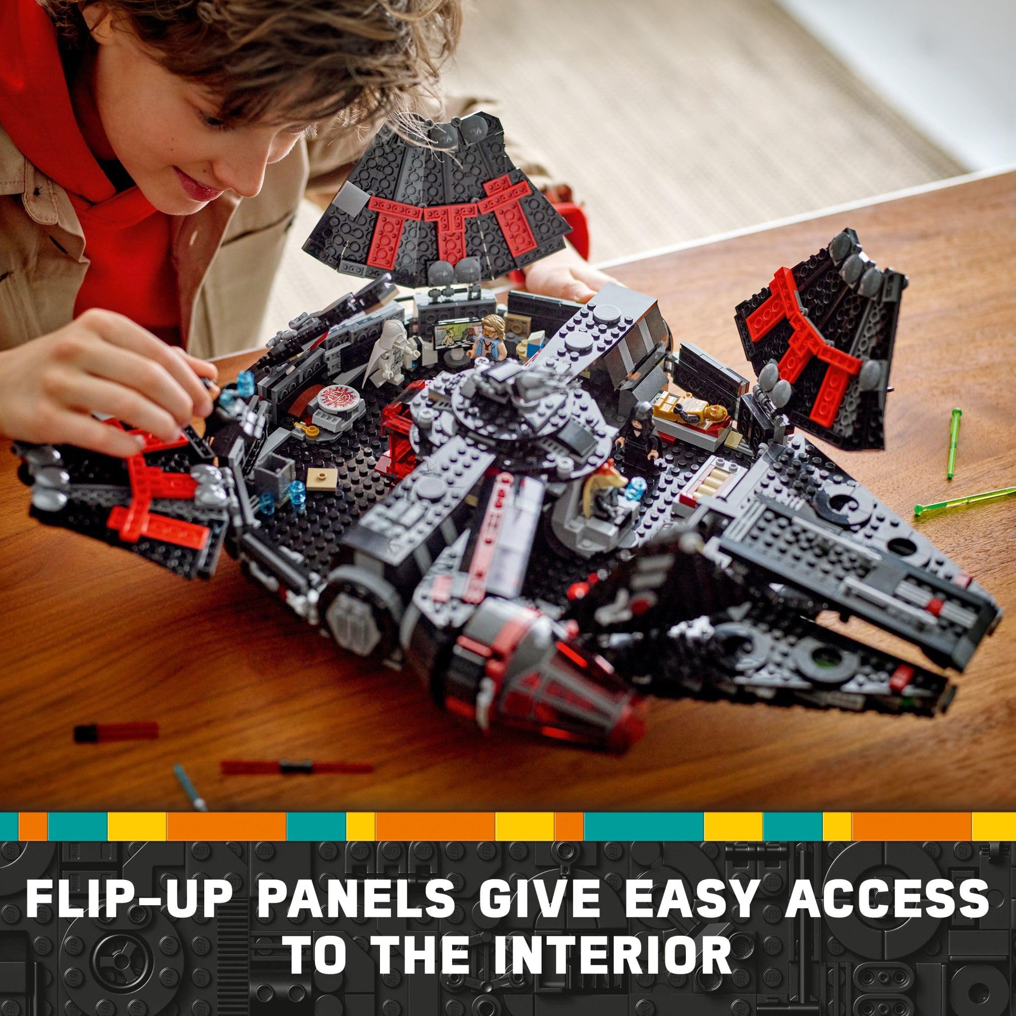 Foto 4 pulgar | Juguete Lego Star Wars The Dark Falcon Starship 75389 Con 6 Minifiguras - Venta Internacional.