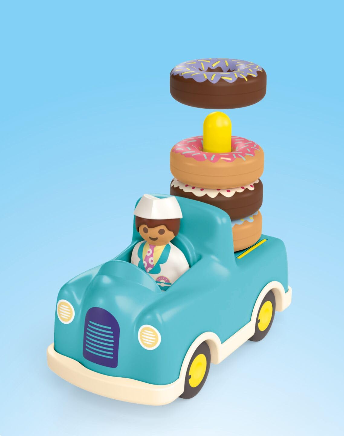 Foto 6 pulgar | Camión Toy Playmobil Junior Donut Con Apilamiento Y Clasificación, 1+ - Venta Internacional.