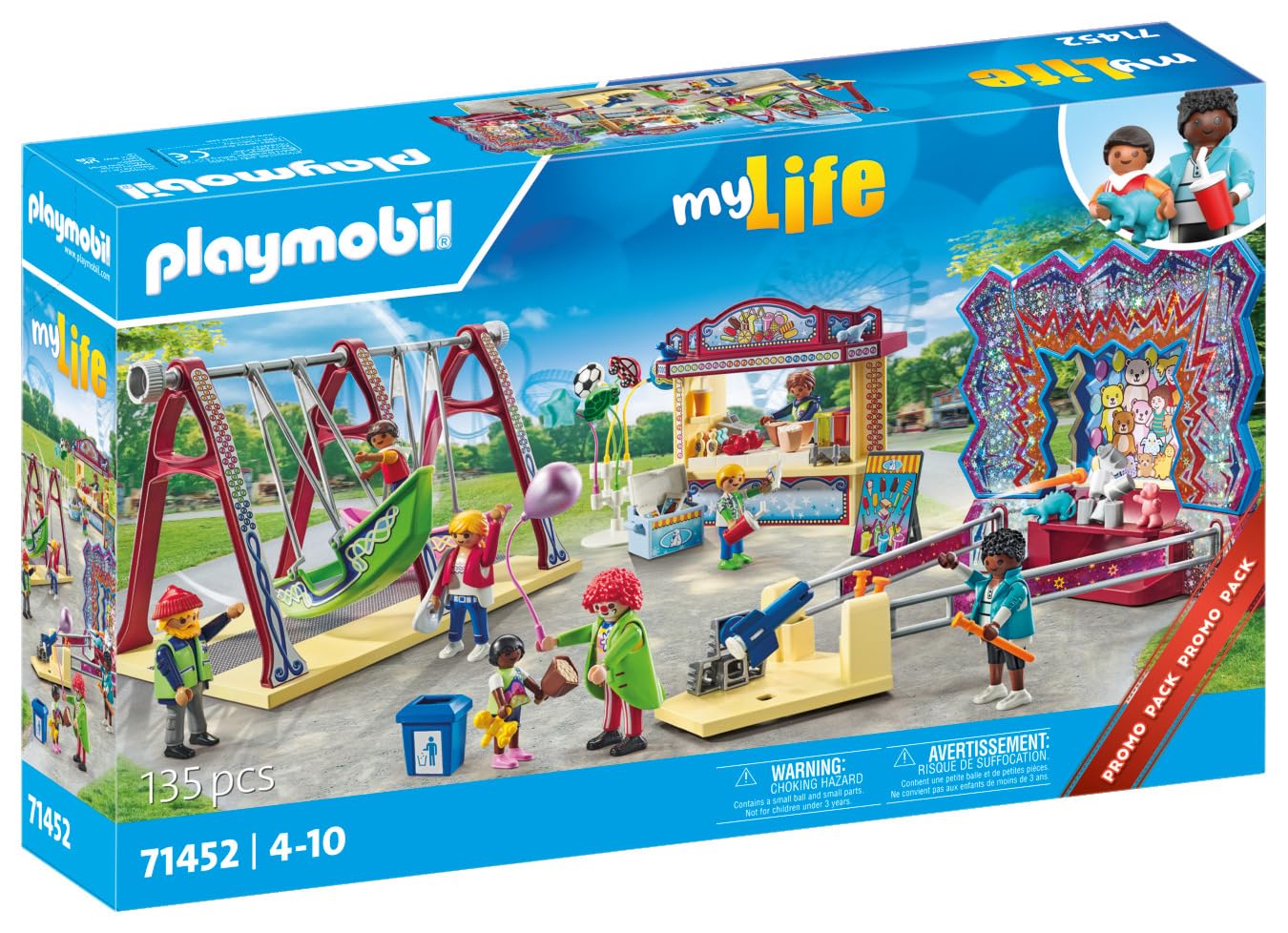 Toy Playmobil Fun Fair Con 8 Figuras, Columpio Y Puesto De Aperitivos - Venta Internacional.