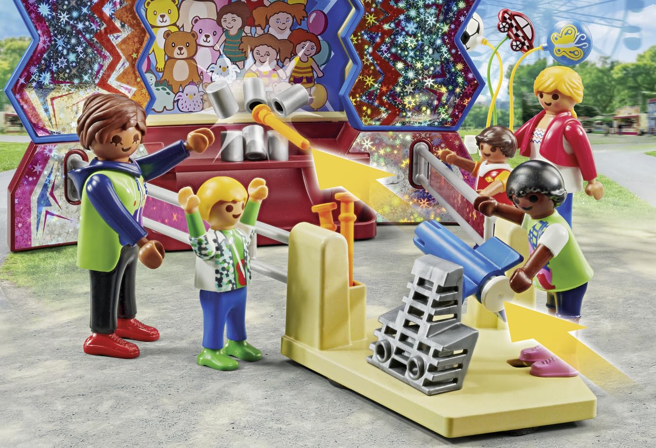 Foto 4 pulgar | Toy Playmobil Fun Fair Con 8 Figuras, Columpio Y Puesto De Aperitivos - Venta Internacional.