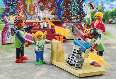 Foto 3 | Toy Playmobil Fun Fair Con 8 Figuras, Columpio Y Puesto De Aperitivos - Venta Internacional.