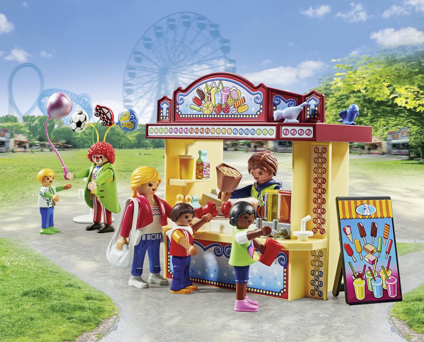 Foto 6 pulgar | Toy Playmobil Fun Fair Con 8 Figuras, Columpio Y Puesto De Aperitivos - Venta Internacional.