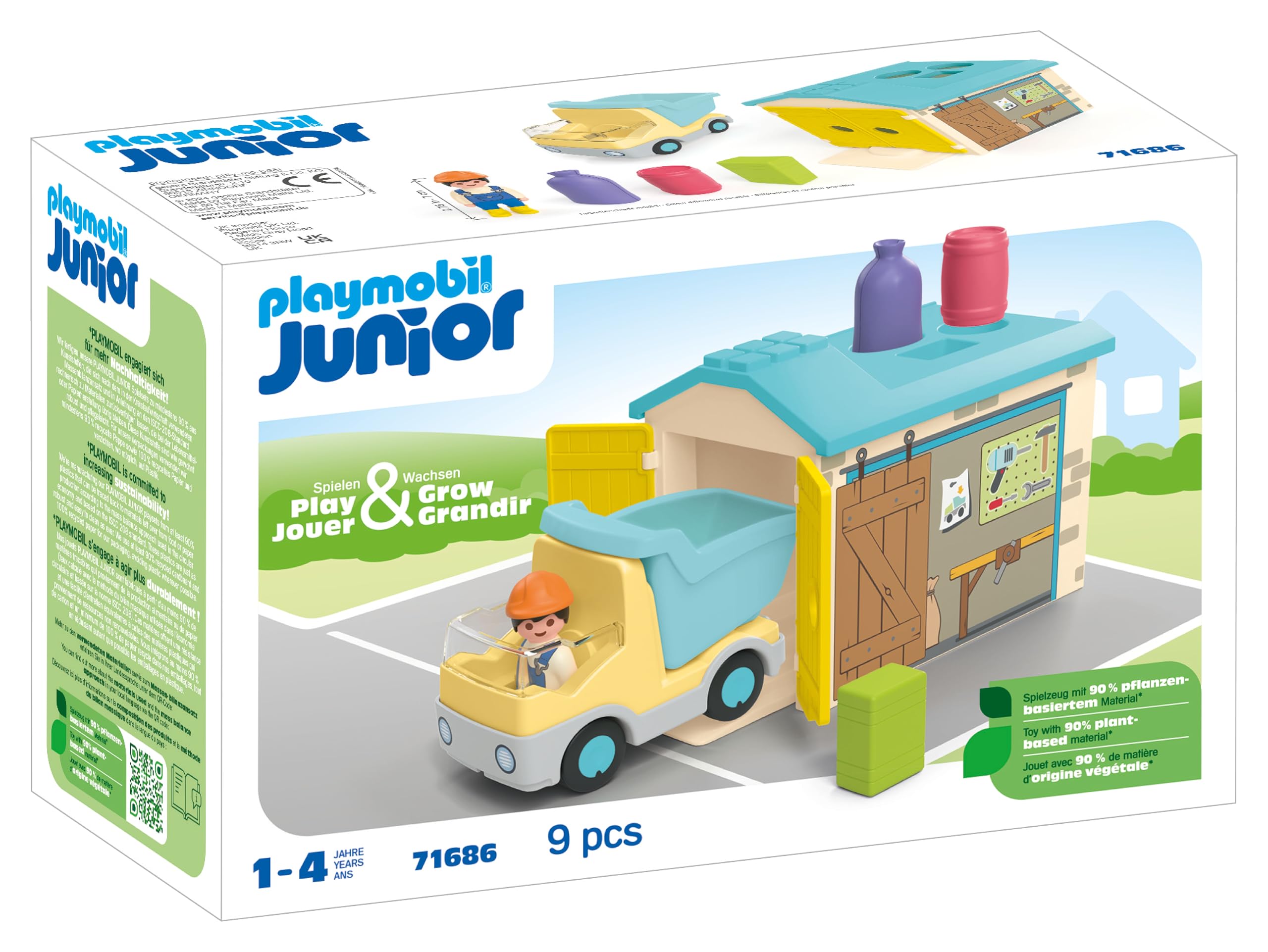 Foto 2 pulgar | Camión De Construcción Playmobil Junior Con Garaje Para Niños Mayores De 1 Año - Venta Internacional.