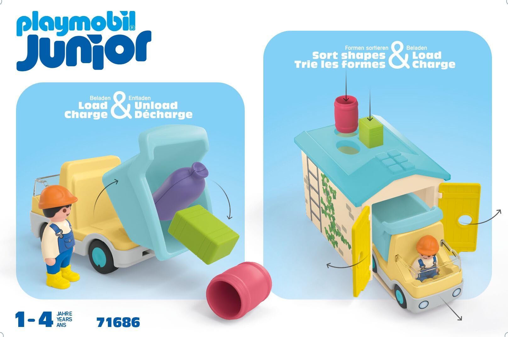 Foto 7 pulgar | Camión De Construcción Playmobil Junior Con Garaje Para Niños Mayores De 1 Año - Venta Internacional.