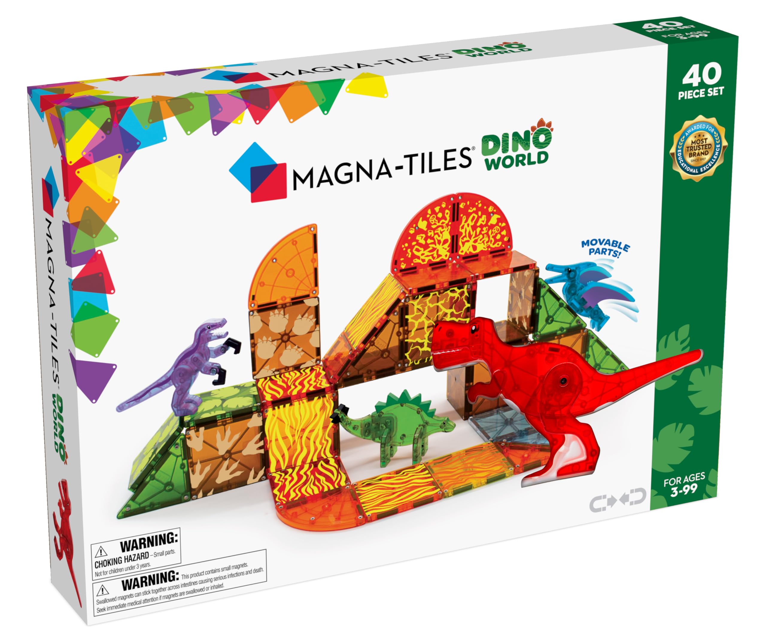 Foto 2 pulgar | Set De Construcción Magnética Magna-tiles Dino World 40 Piezas - Venta Internacional.