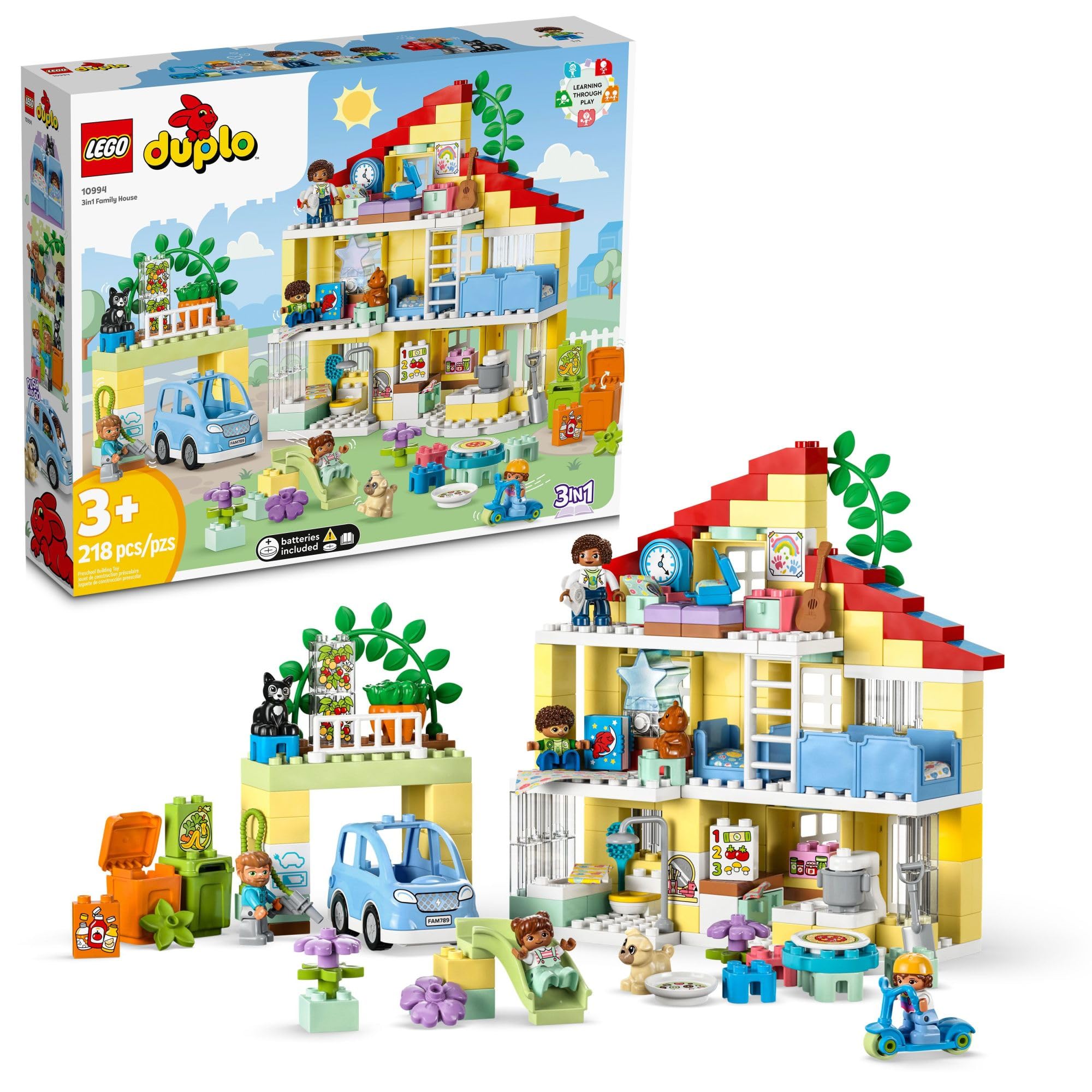 Set De Juguetes De Construcción Lego Duplo Town 3 En 1 Family House 10994 - Venta Internacional.