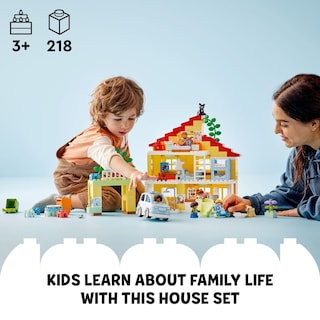 Foto 2 | Set De Juguetes De Construcción Lego Duplo Town 3 En 1 Family House 10994 - Venta Internacional.