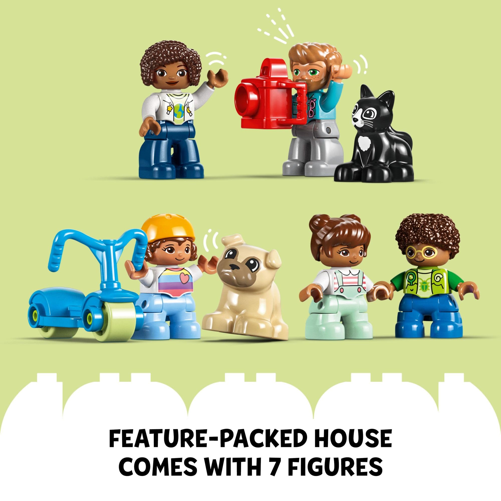 Foto 5 | Set De Juguetes De Construcción Lego Duplo Town 3 En 1 Family House 10994 - Venta Internacional.