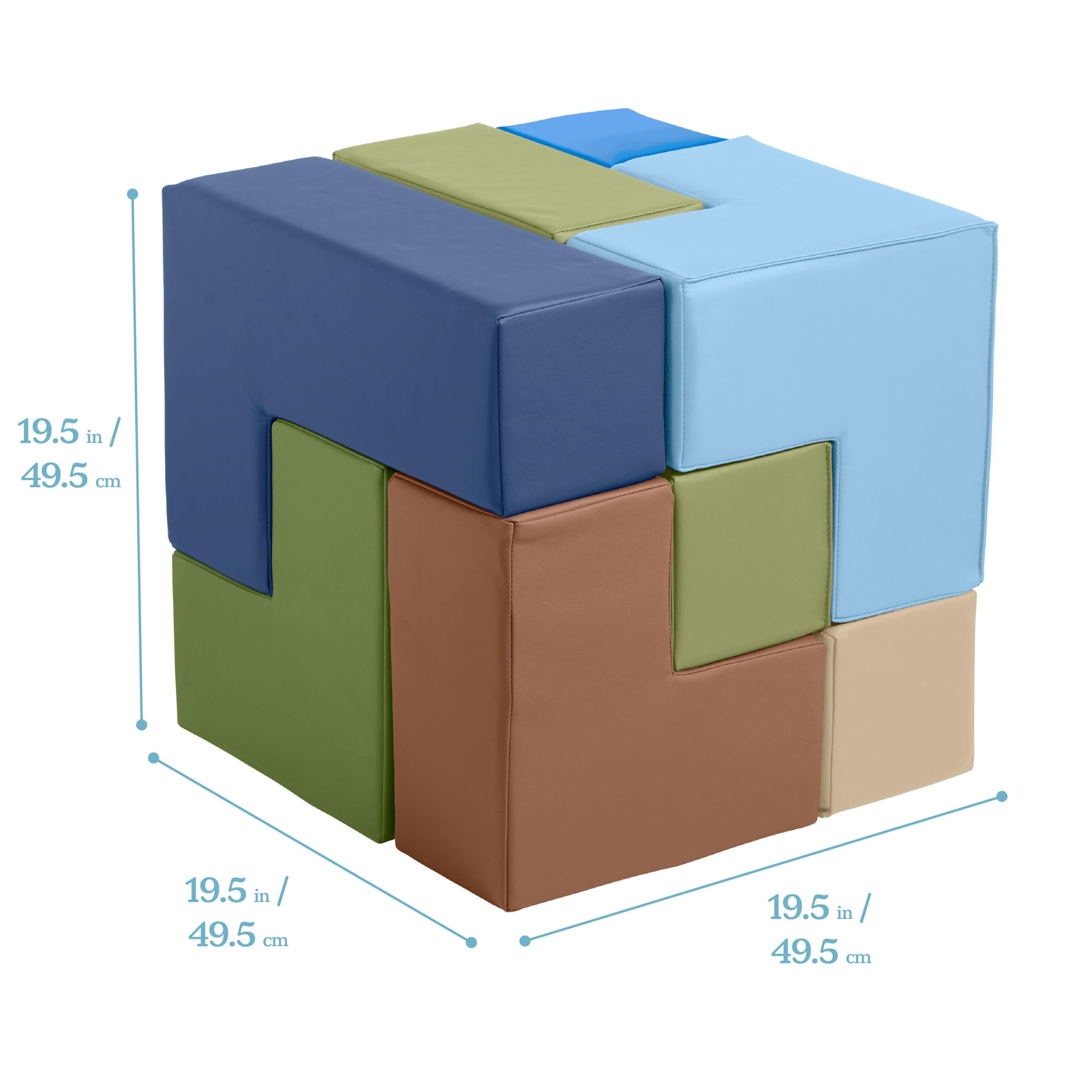 Foto 3 pulgar | Puzle Building Blocks Ecr4kids Softzone Brainy Foam De 7 Piezas - Venta Internacional.