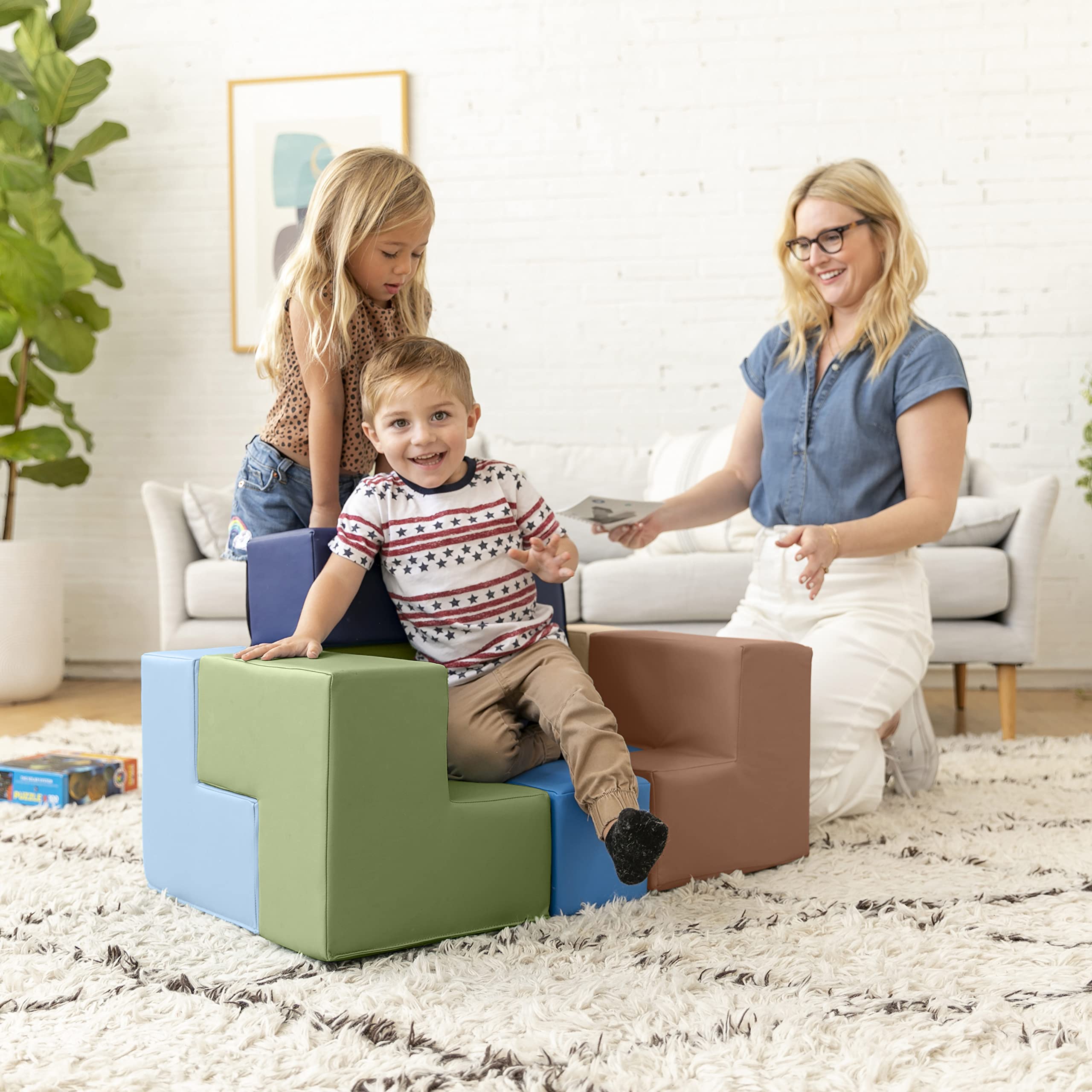 Foto 8 pulgar | Puzle Building Blocks Ecr4kids Softzone Brainy Foam De 7 Piezas - Venta Internacional.