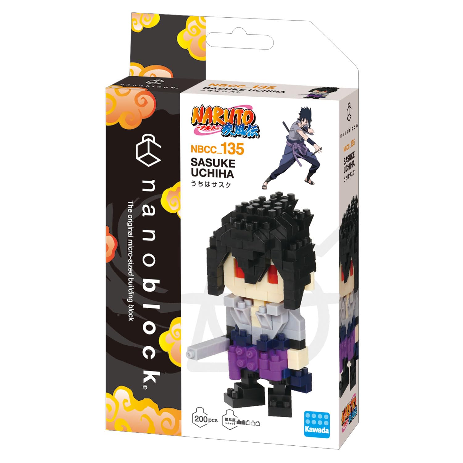 Foto 5 | Kit De Construcción Nanoblock Naruto Shippuden Sasuke Uchiha 200 Piezas - Venta Internacional.