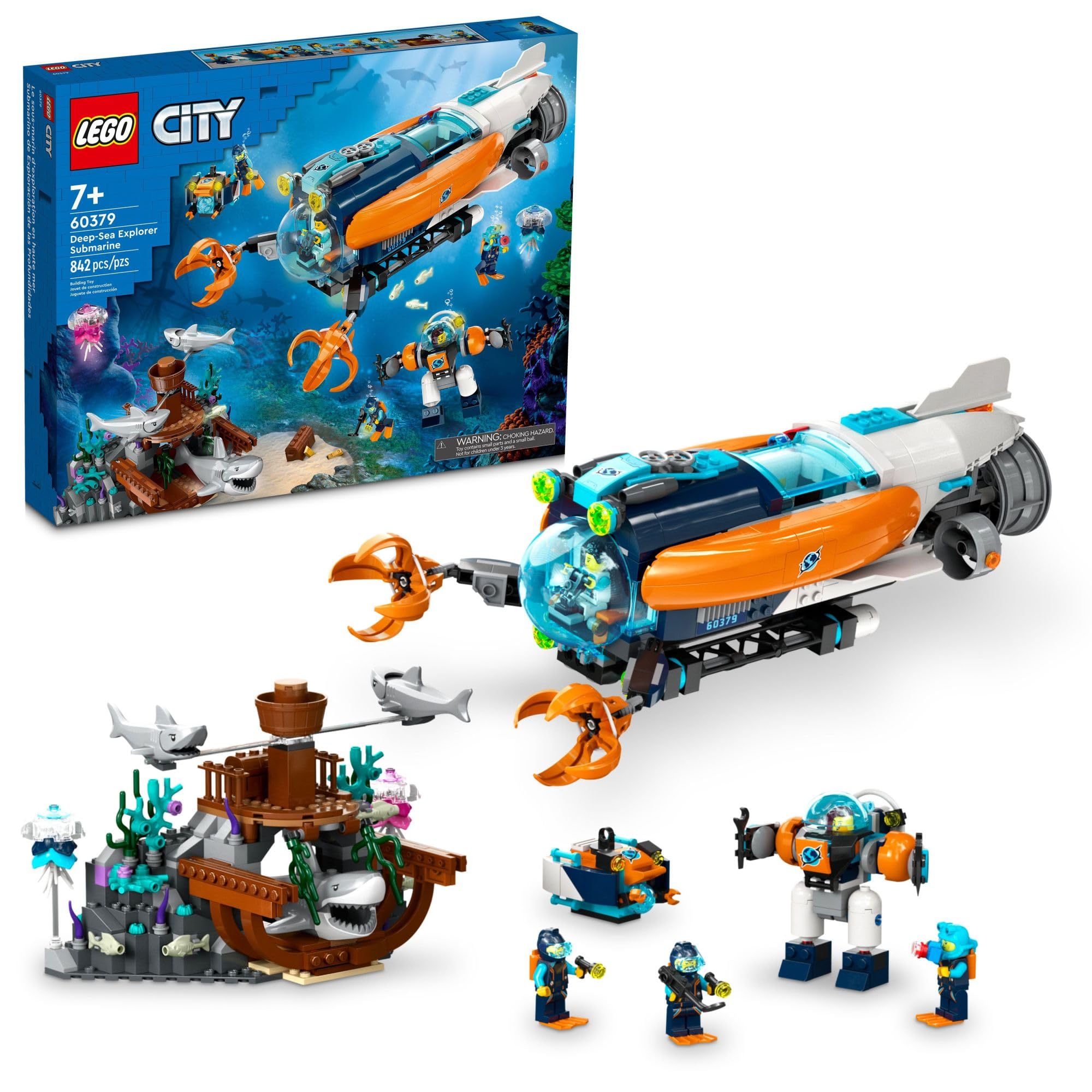 Set De Juguetes De Construcción Lego City Deep-sea Explorer Submarine 60379 - Venta Internacional.