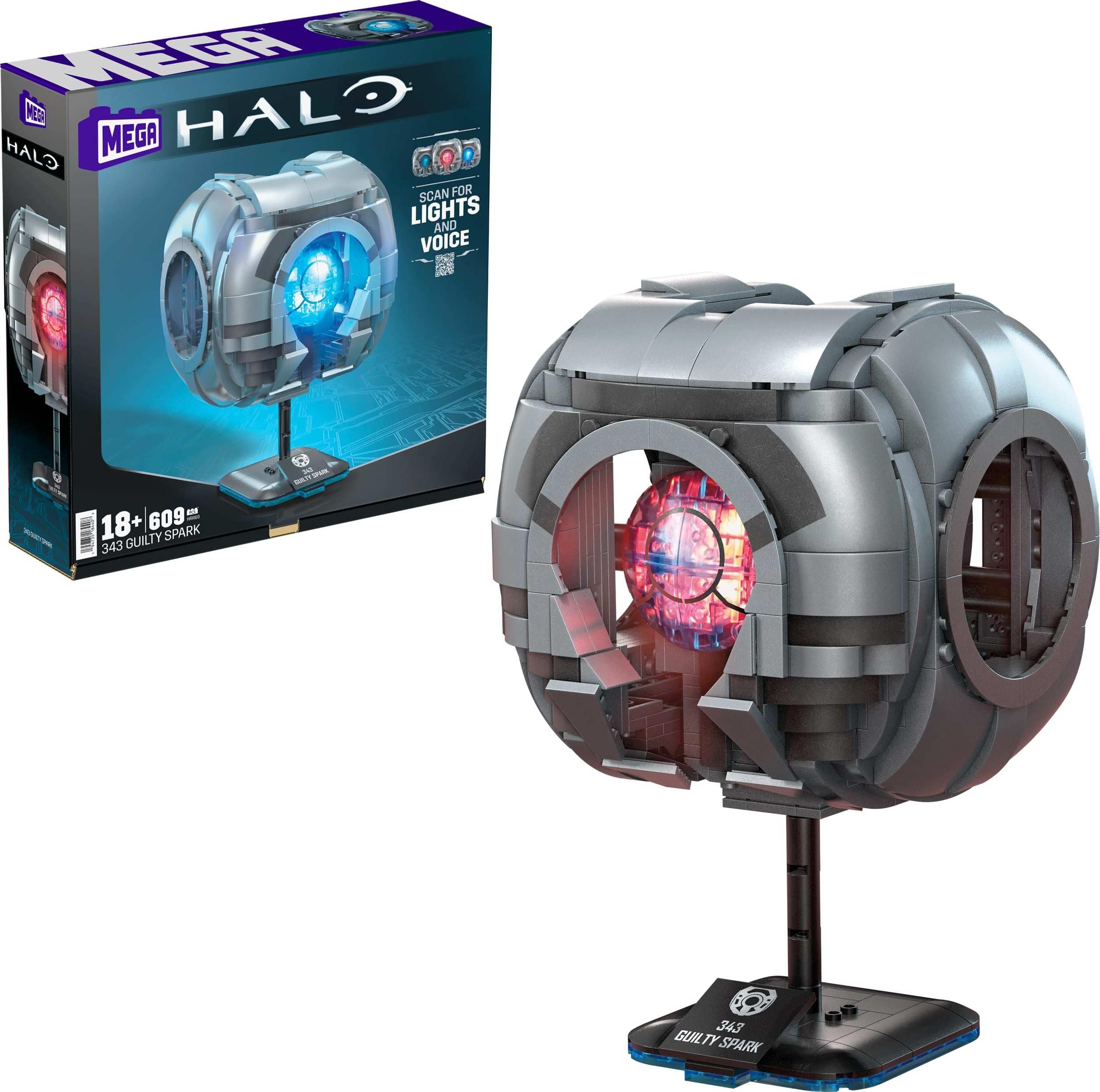 Juguete De Construcción Mega Halo, Modelo 343, Guilty Spark, 609 Unidades - Venta Internacional.