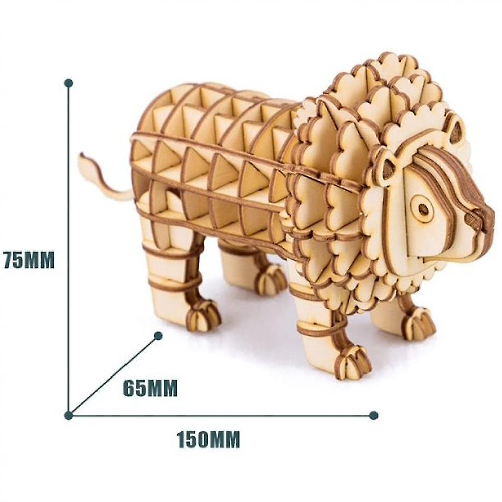 Kit De Artesanía En Madera Sanlin Beans Lion, Juguete Educativo 3d Diy Para Mayores De 8 Años - Venta Internacional.